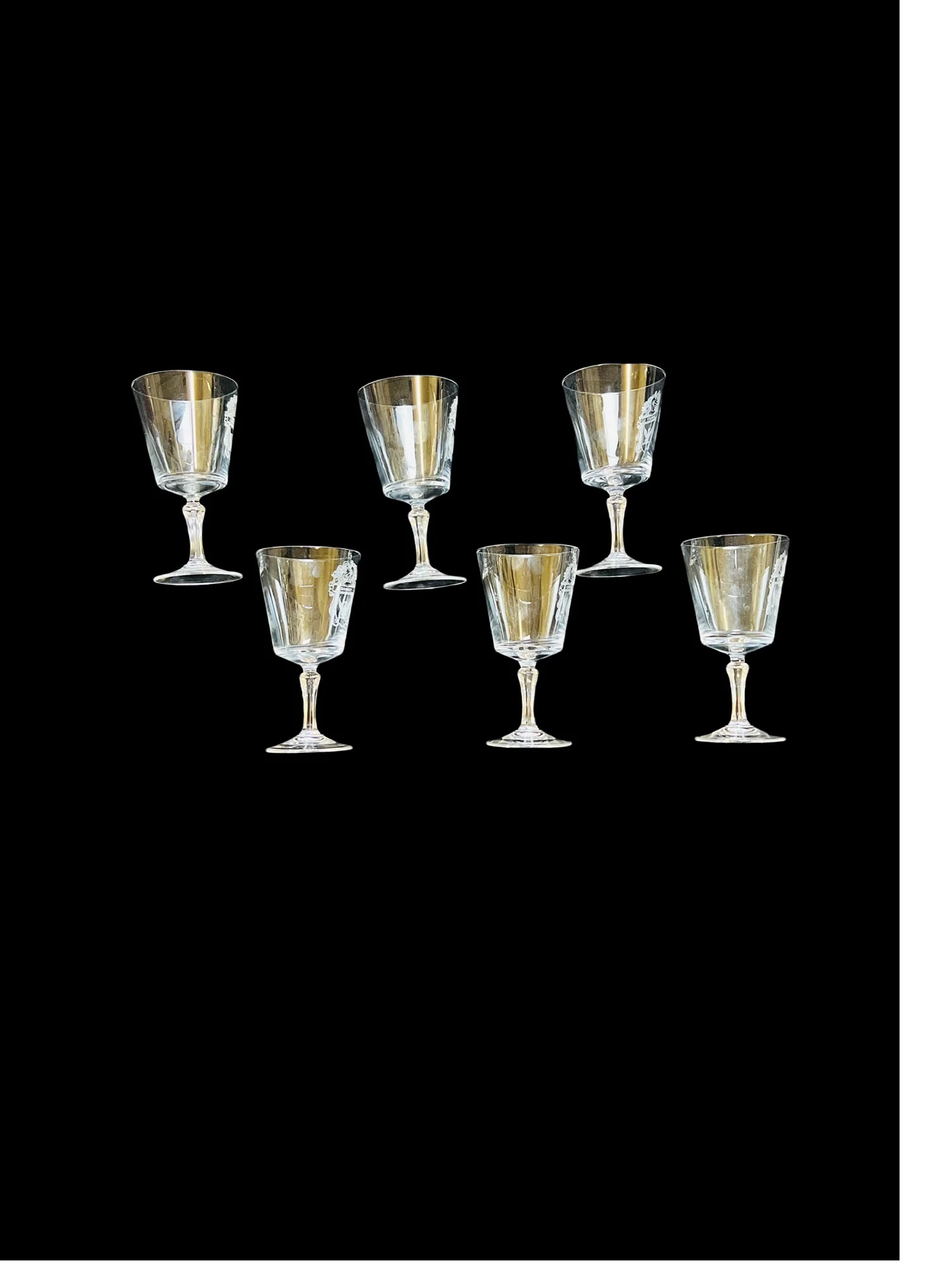Leaded Crystal Vintage Coat of Arms 6 Ramsey Clan Etched Glasses by Bleikristall - Image 7