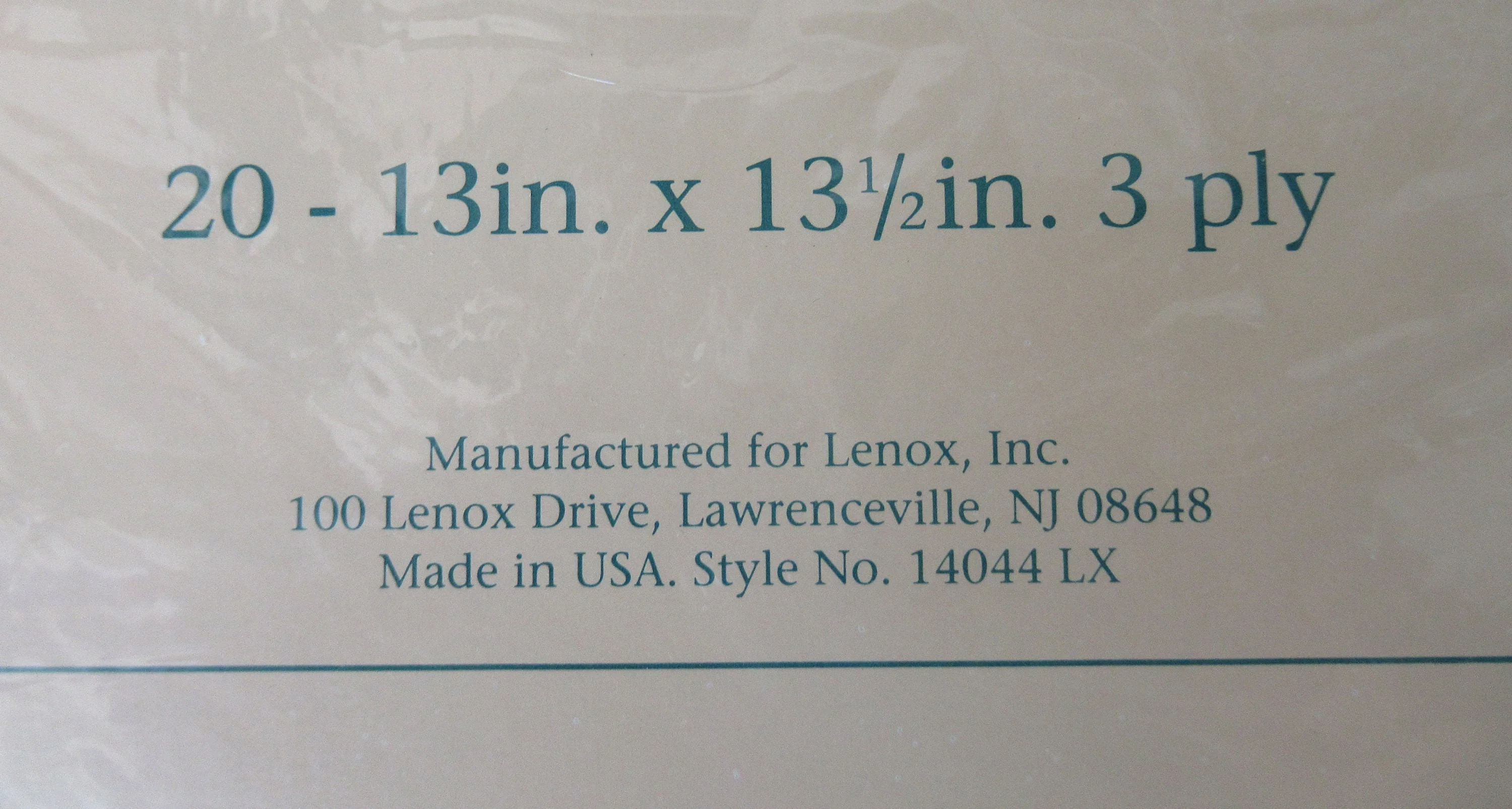 Lenox Luncheon Paper Napkins New In Package Set of 20 13 by 13. 5 Inches Made In Usa Holiday Berry and Holly Design 3 Ply Style 14044lx - Image 5