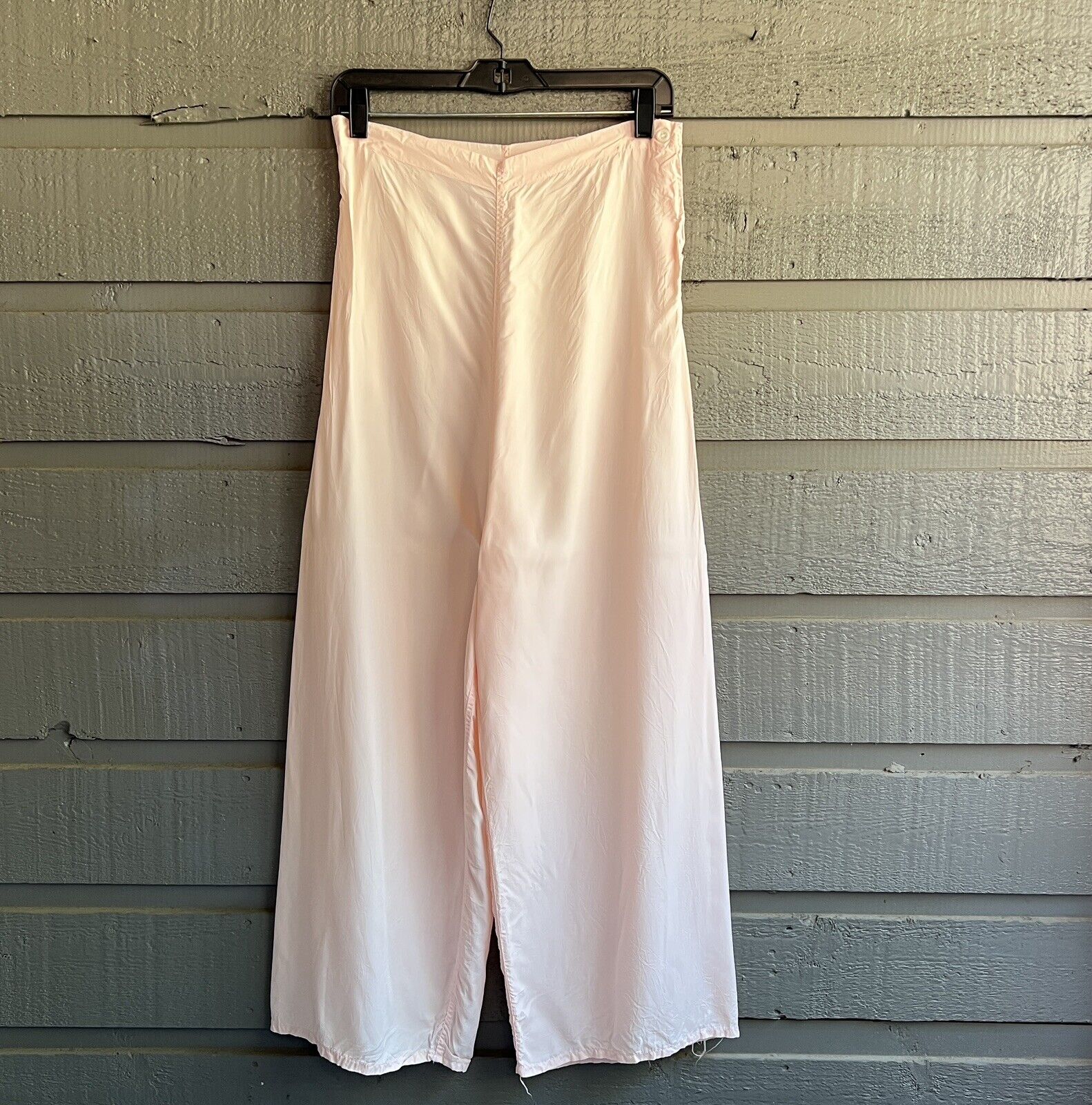 50s Bubble Gum Pink Nylon Pajamas Pjs Top Pants Set By Lewis Frimel - Image 7