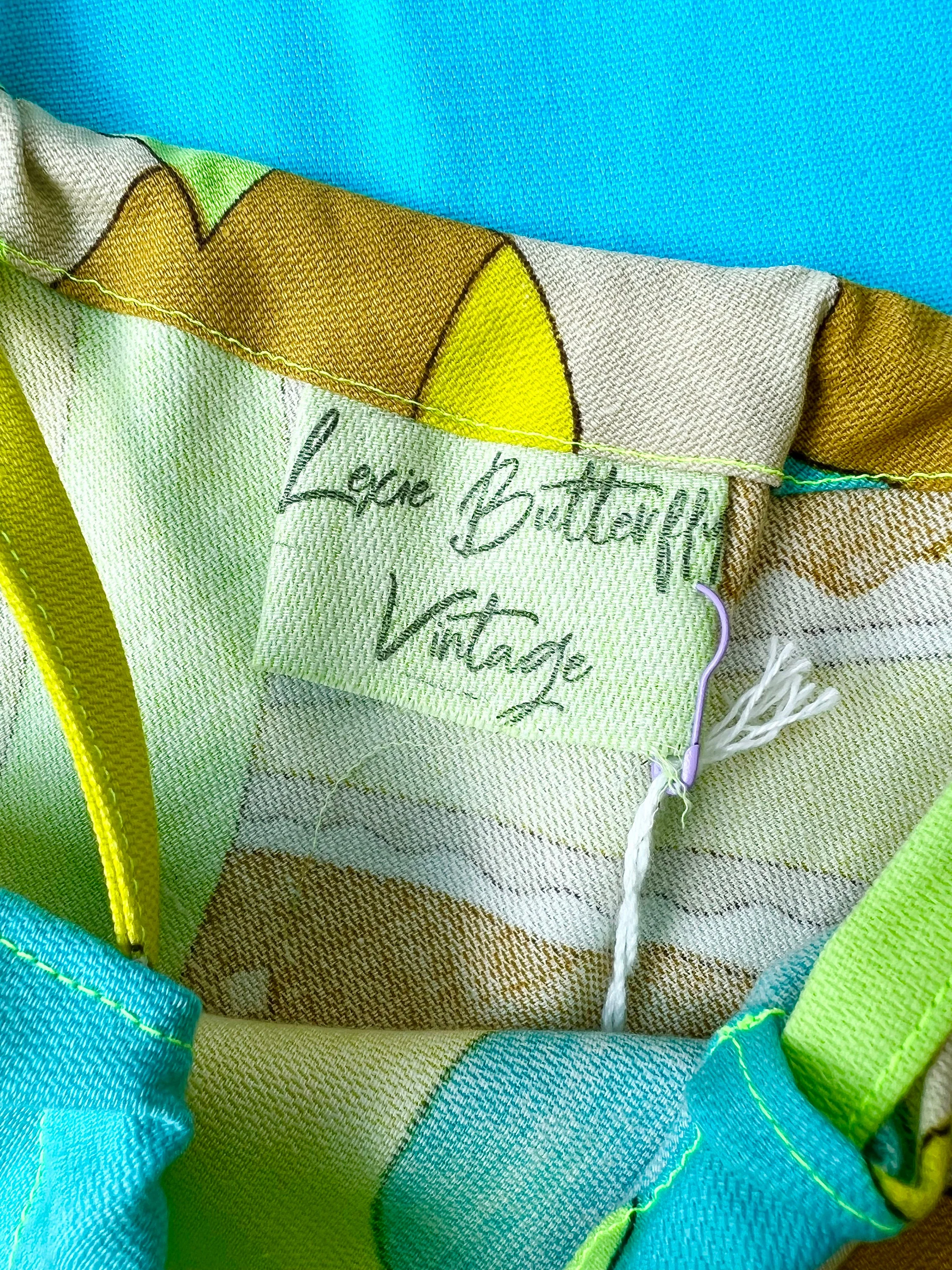 Lexie Butterfly Handmade 60s Fabric Halter Triangle Tank Top Spaghetti Strap - Image 9