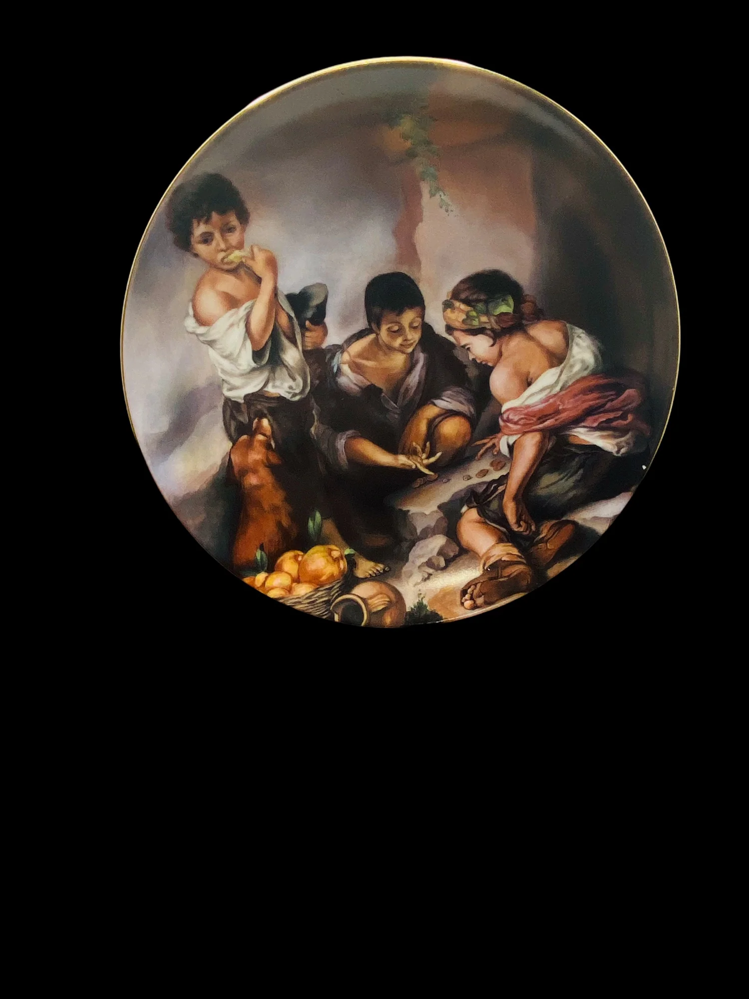 Lg Images Porcelaine Plate 9 3/4 Inches Boys Playing Dice Painting by Bartolomé Esteban Murillo by Lg Images Porcelaine By Bartolomé Esteban Murillo - Image 2