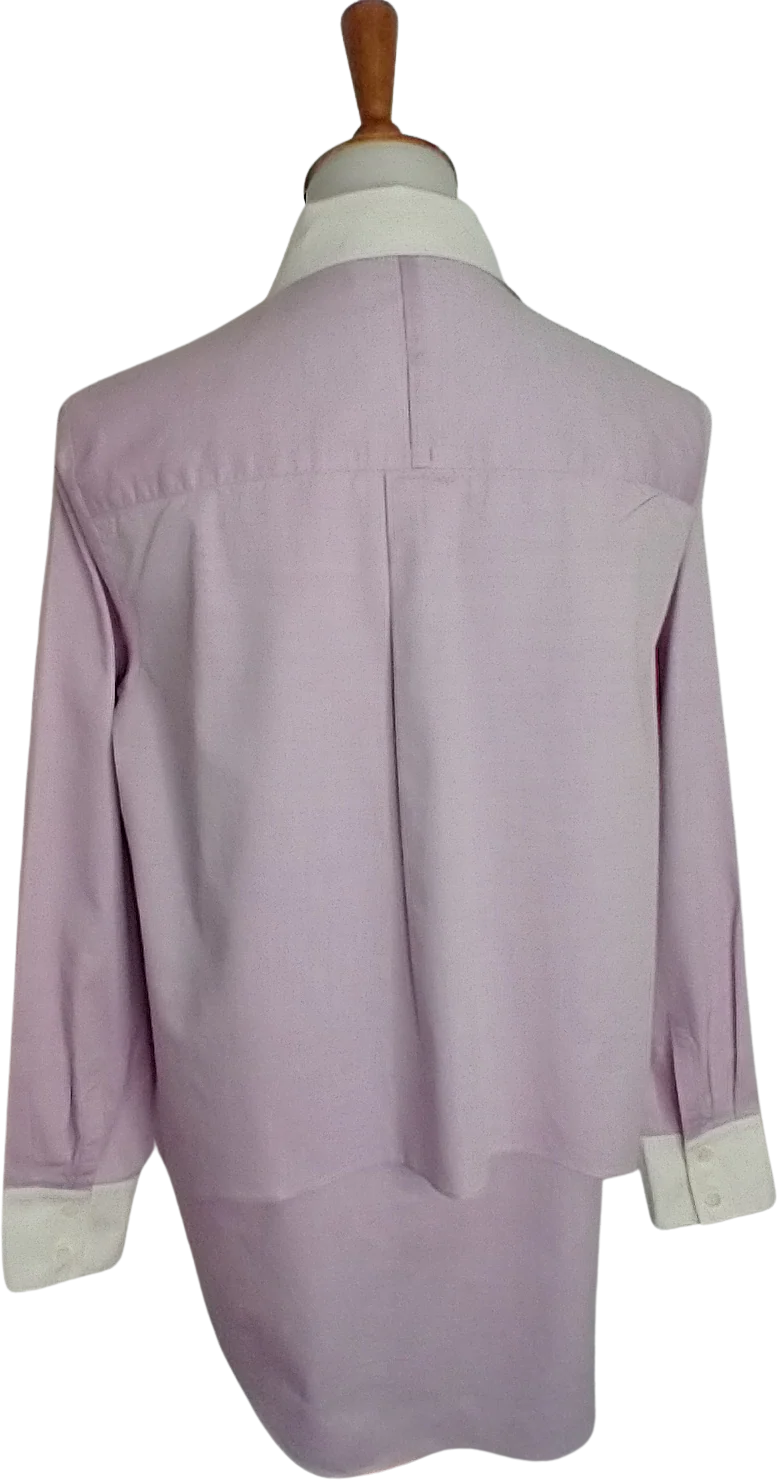 Light Orchid With White Collar And Cuff Blouse by Derek Lam - Image 2