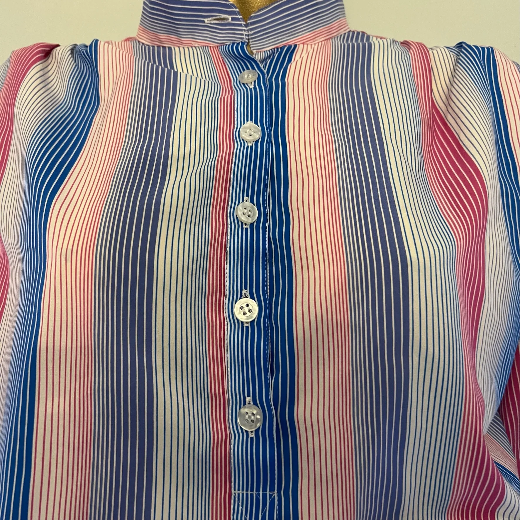 Lightweight Striped Shirtdress Silky Texture By Ms. Chaus - Image 6