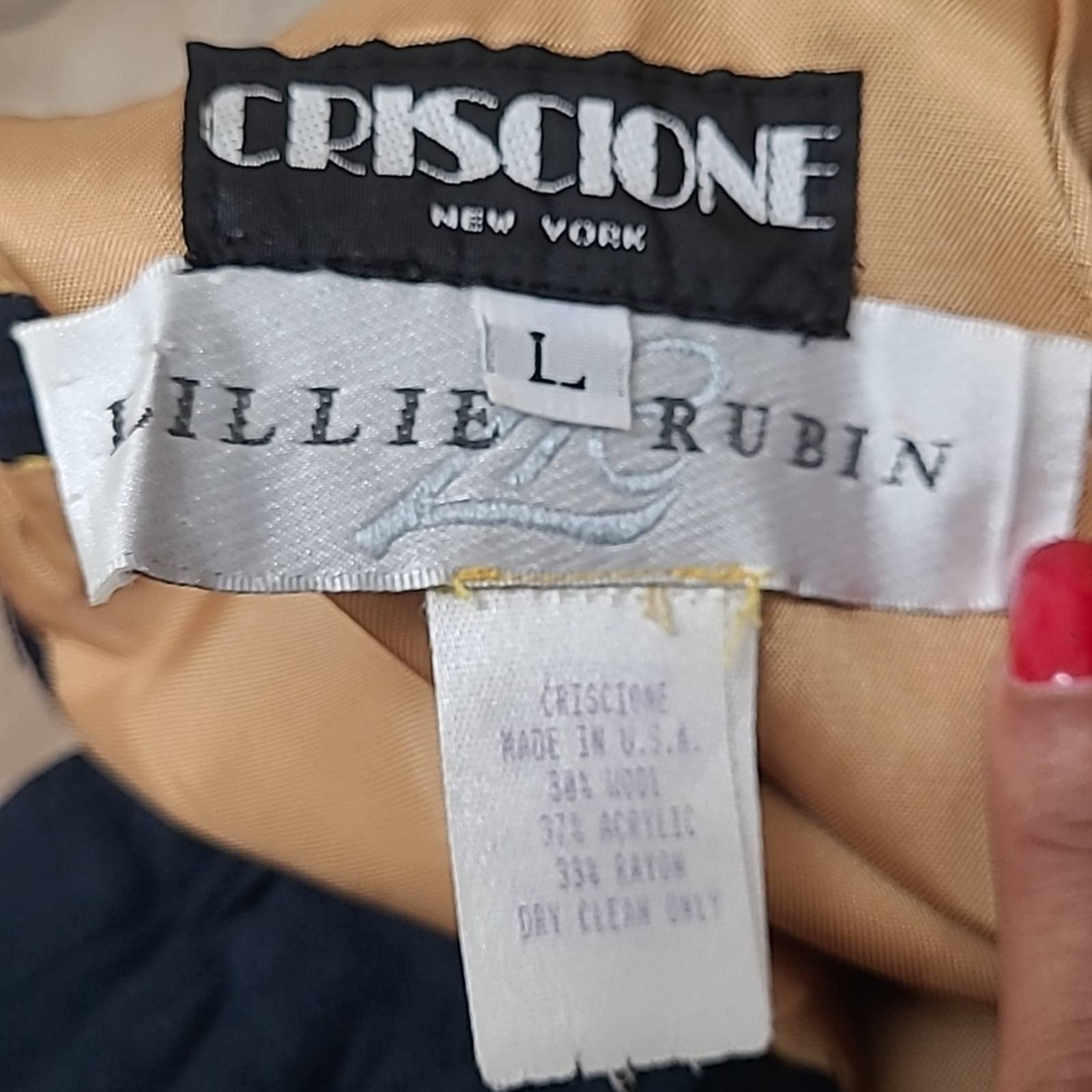 Lillie Rubin Vintage Dark Blue 2-Pc Skirt Set with Gold Embellishments -l by Criscione - Image 10