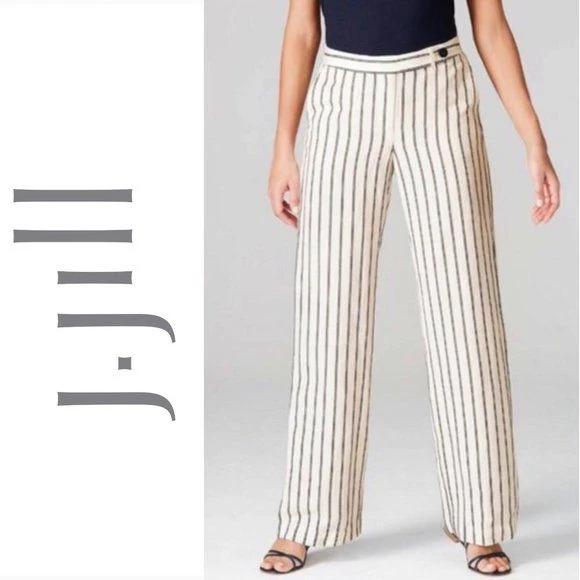 Linen Stretch Wide Leg Pants Culottes In Barleymult Color Linen Blend M by J Jill - Image 2