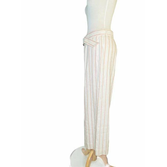 Linen Stretch Wide Leg Pants Culottes In Barleymult Color Linen Blend M by J Jill - Image 5