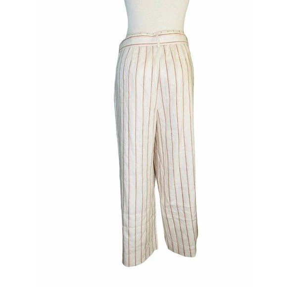 Linen Stretch Wide Leg Pants Culottes In Barleymult Color Linen Blend M by J Jill - Image 6