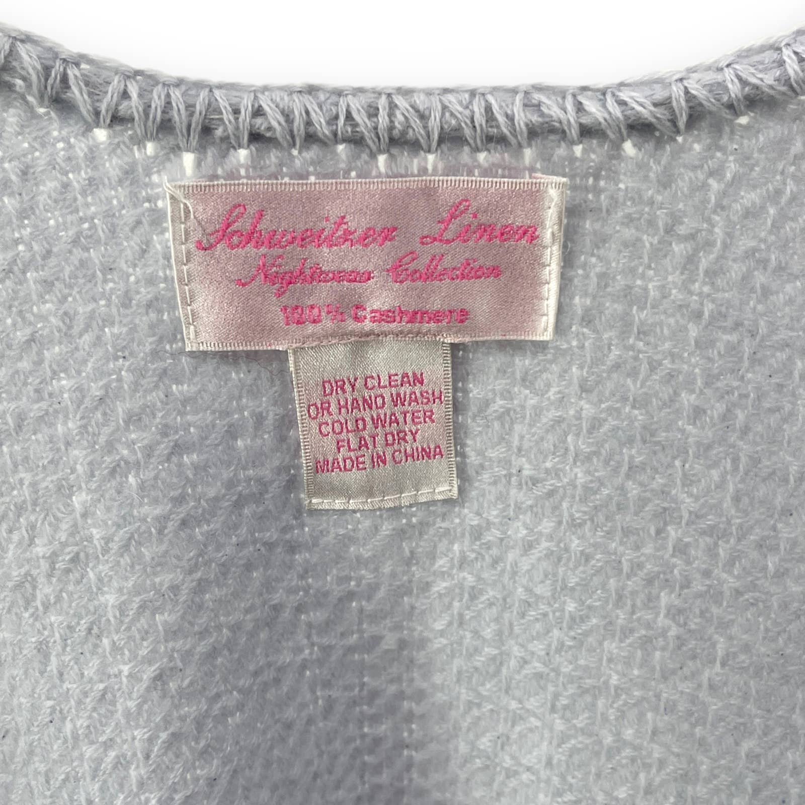 Linen Vintage Blue Cashmere Duster by Schweitzer Linen - Image 4