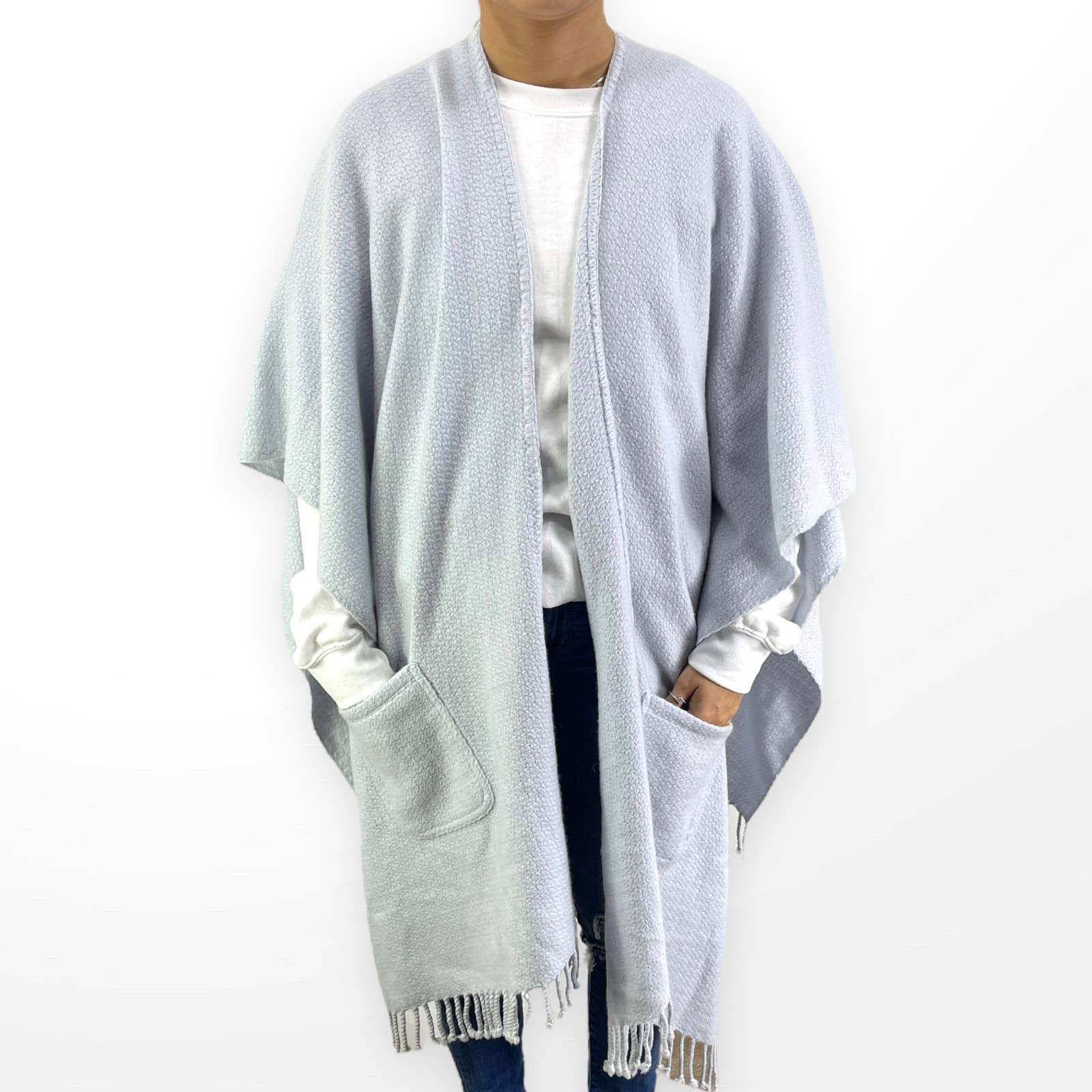 Linen Vintage Blue Cashmere Duster by Schweitzer Linen - Image 5