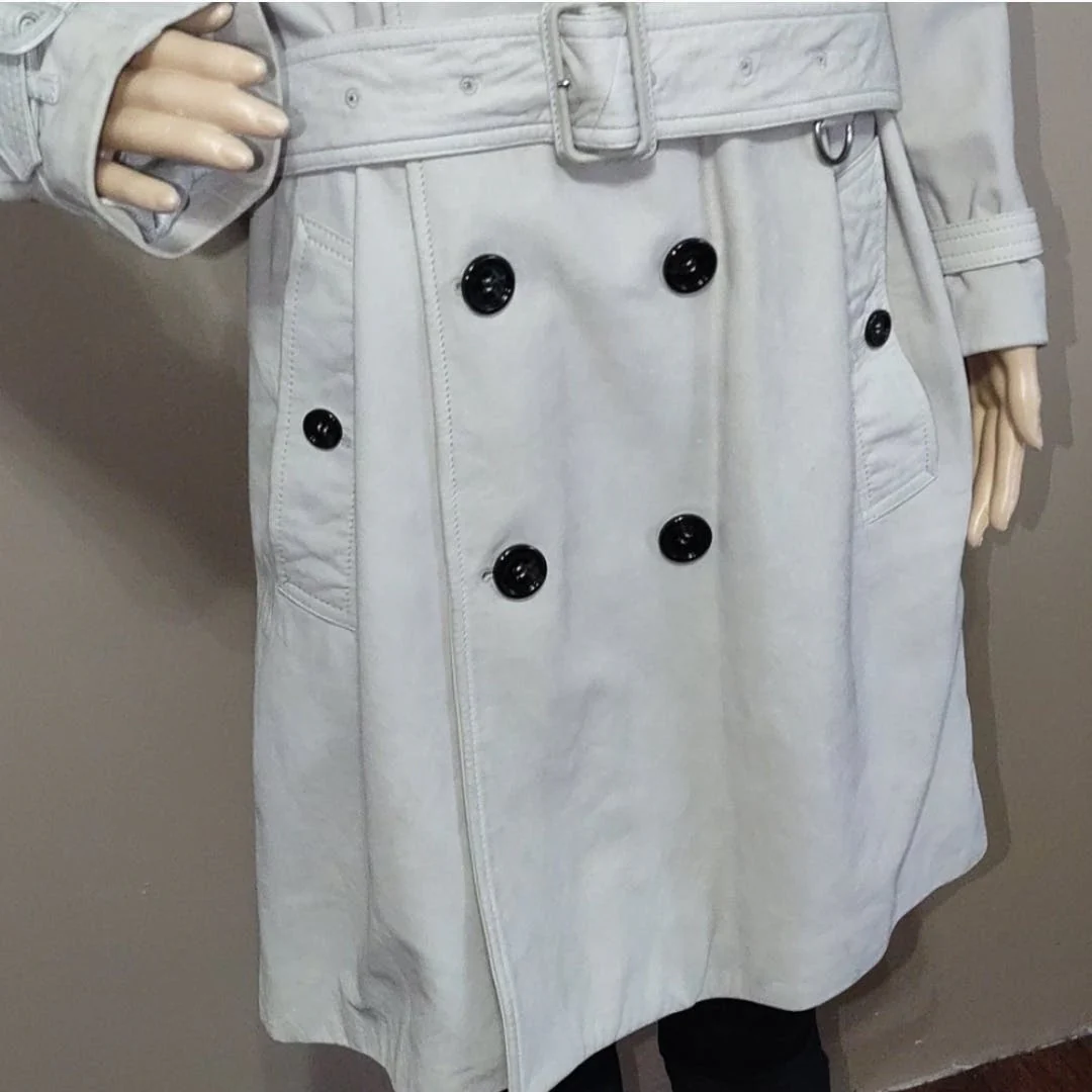 Beautiful Supple Lambskin Trench Coat by Burberry - Image 5