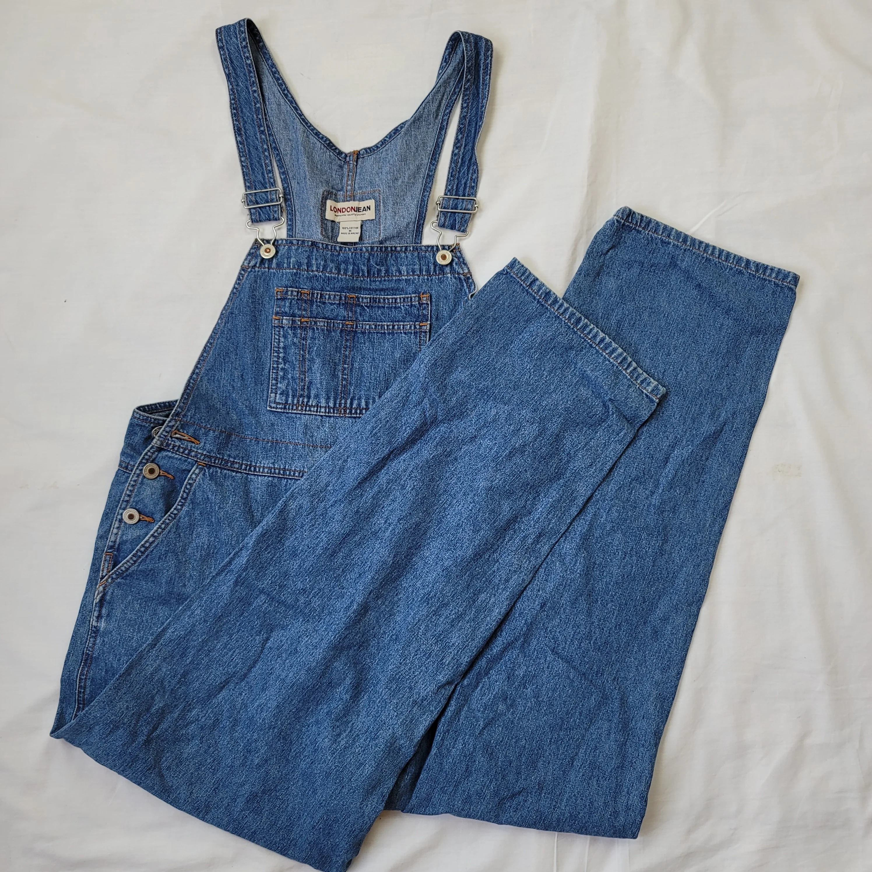 Londonjean Blue Jean Denim Bib Overalls Women Med By London Jean - Image 5