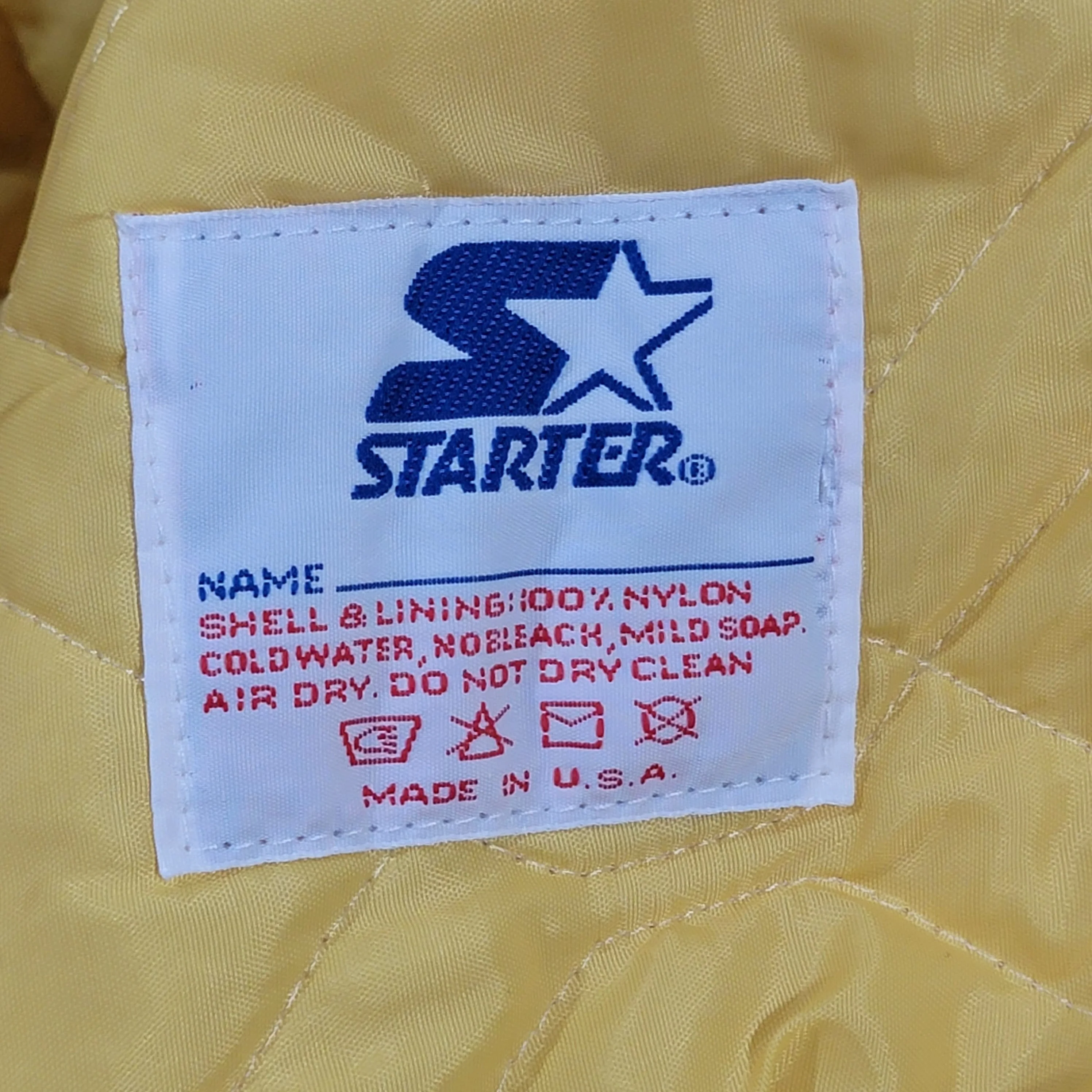 Los Angeles Lakers Vintage 80s Starter Satin Bomber Jacket Yellow Nba Basketball Coat Size Men's Xl by Starter - Image 7