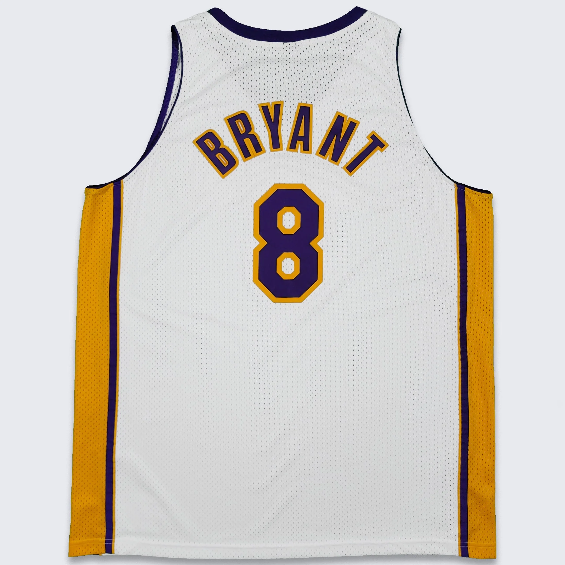 Los Angeles Lakers Vintage Nike Basketball Jersey Stitched On Logos and Numbers White Nba Shirt Number 8 Men's Size 3xl by Nike - Image 2