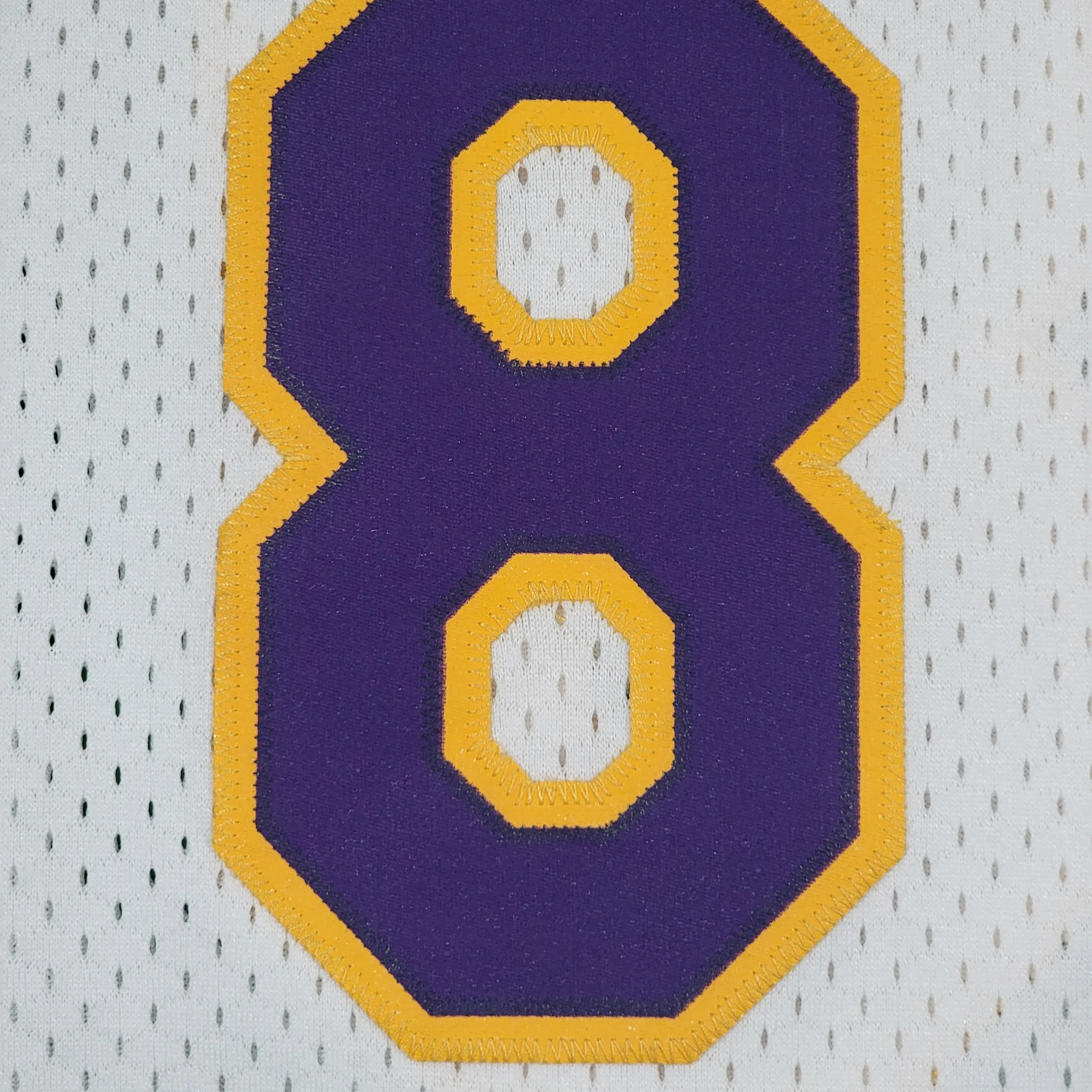 Los Angeles Lakers Vintage Nike Basketball Jersey Stitched On Logos and Numbers White Nba Shirt Number 8 Men's Size 3xl by Nike - Image 6