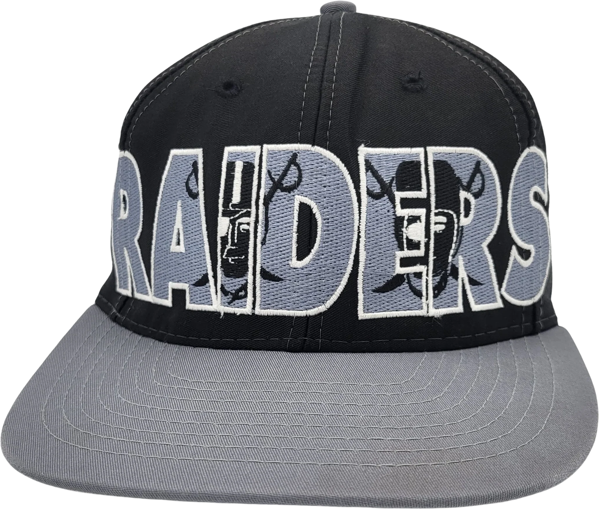 Los Angeles Raiders Vintage 90s Amcap Snapback Hat Football Black Silver Baseball Cap Team Nfl Product