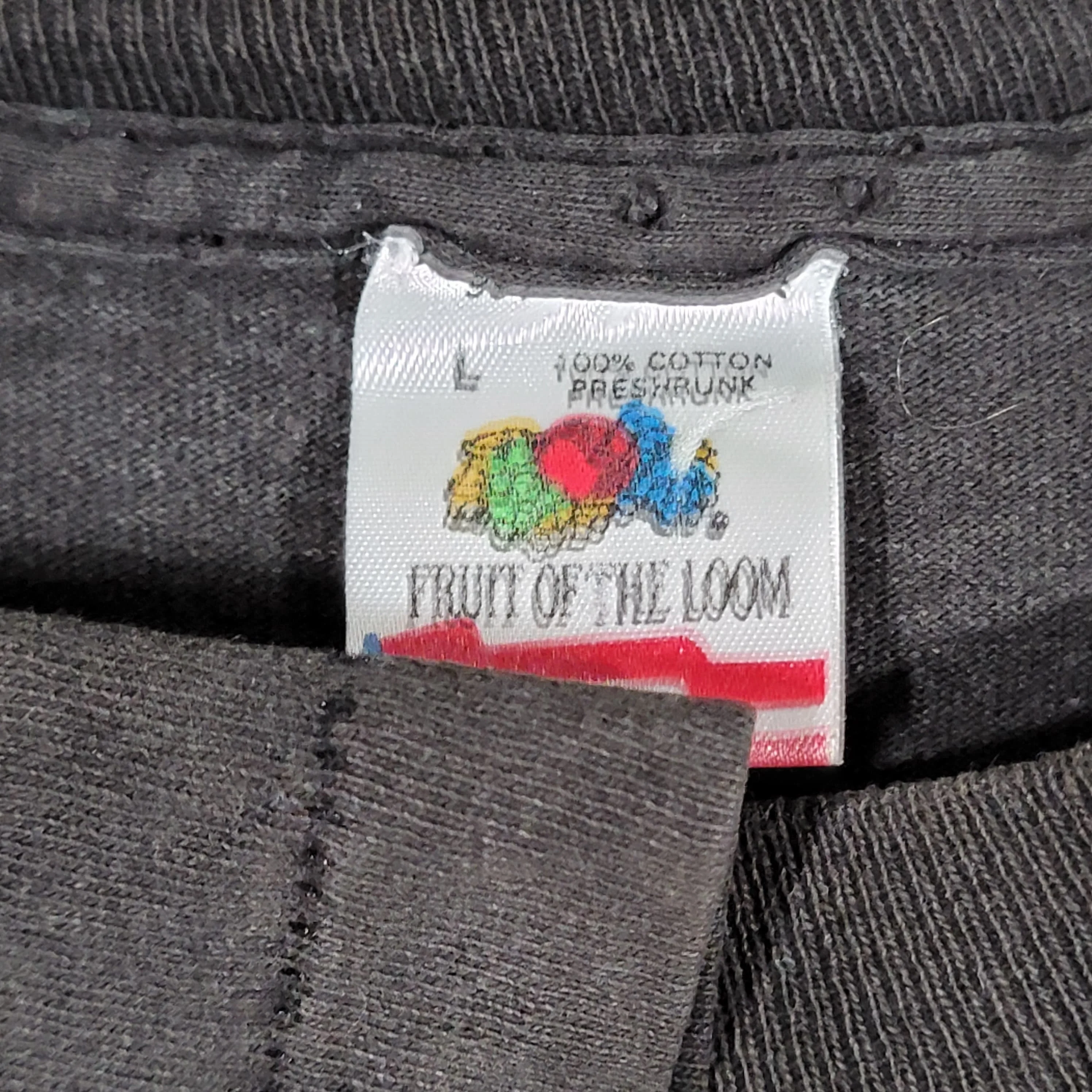 Los Angeles Raiders Vintage 90s Bo Jackson T-Shirt Single Stitch Fruit of The Loom Black Distressed Size Large by Fruit Of The Loom - Image 4