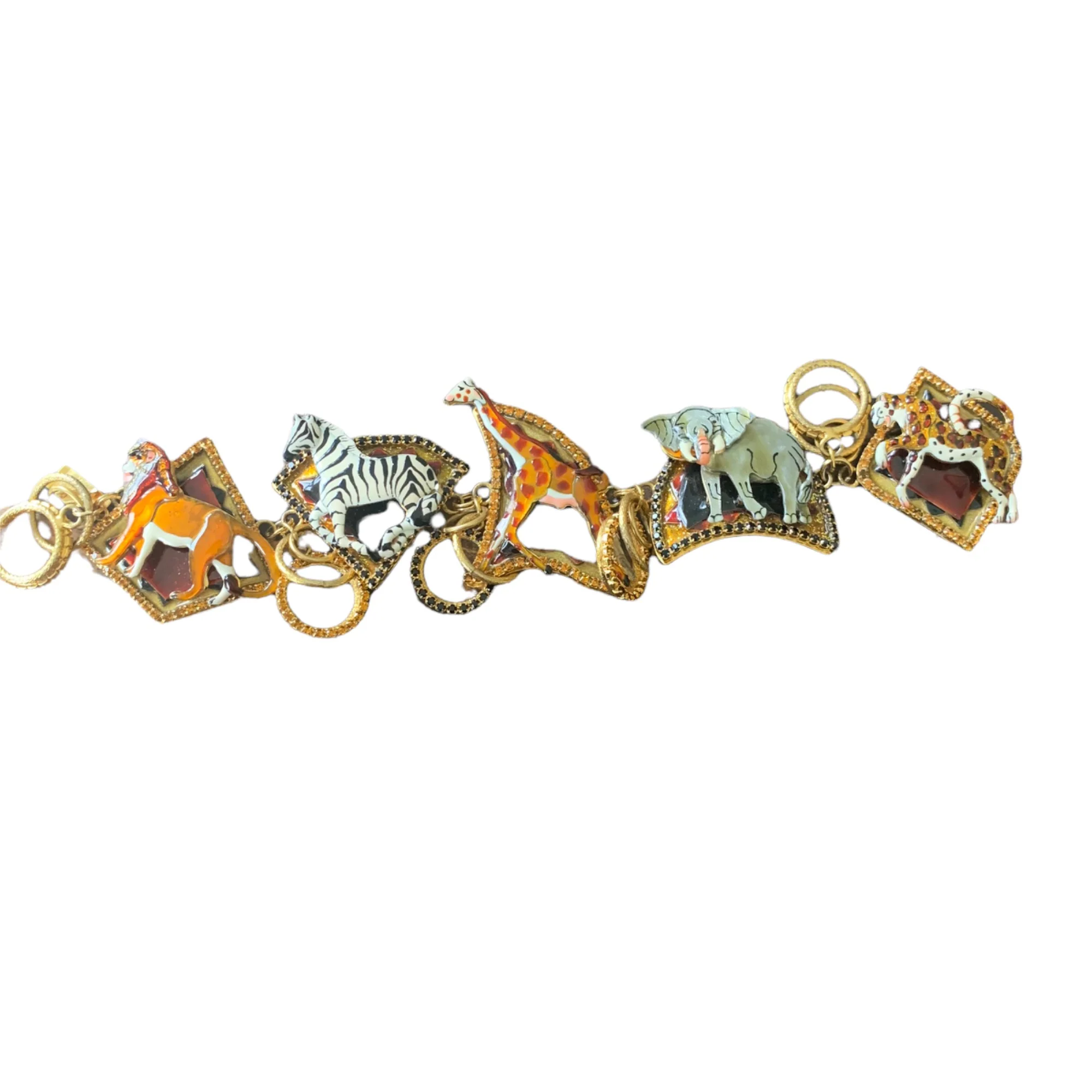 Lunch At The Ritz Enamel Safari Animals Bracelet By Lunch At The Ritz - Image 13