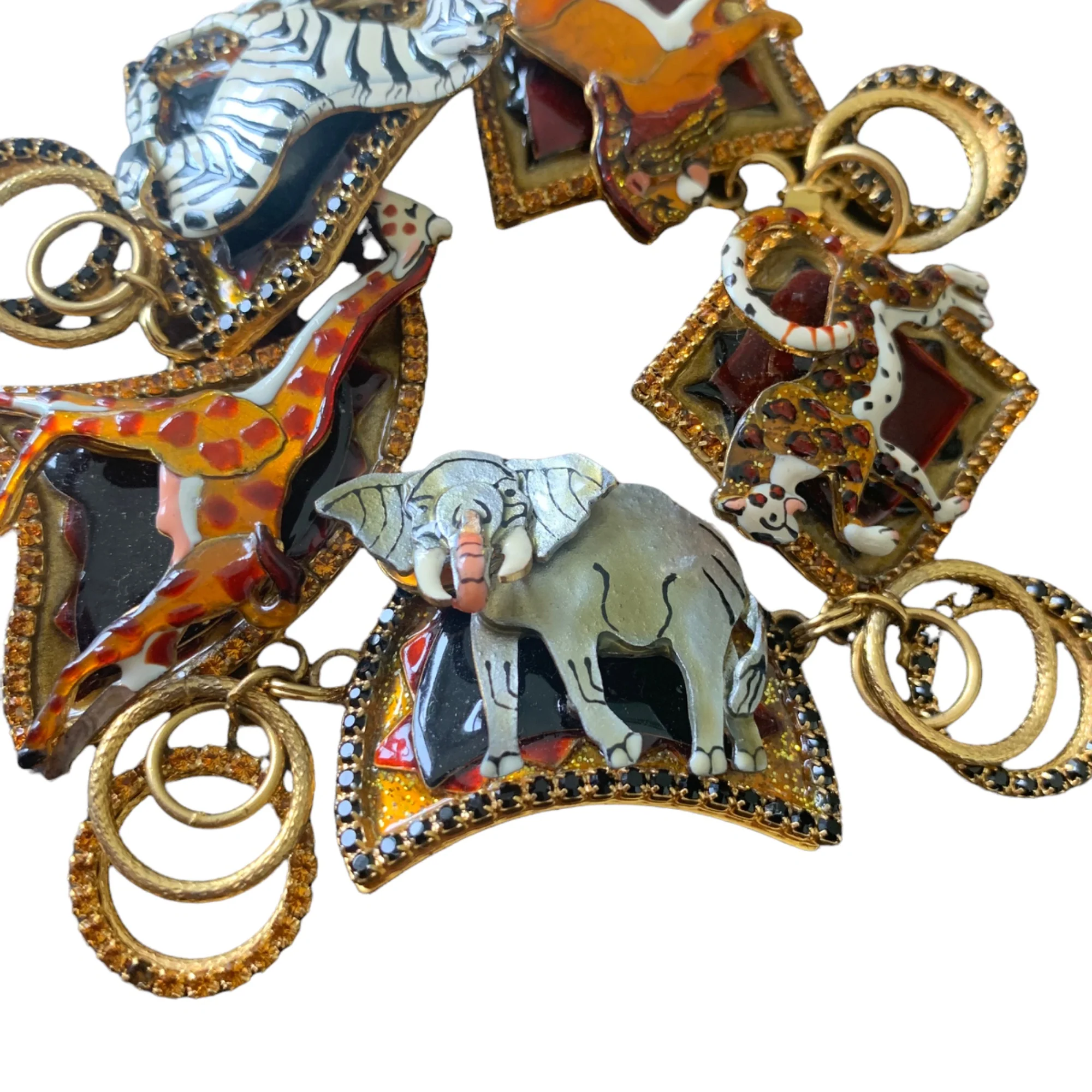 Lunch At The Ritz Enamel Safari Animals Bracelet By Lunch At The Ritz - Image 14