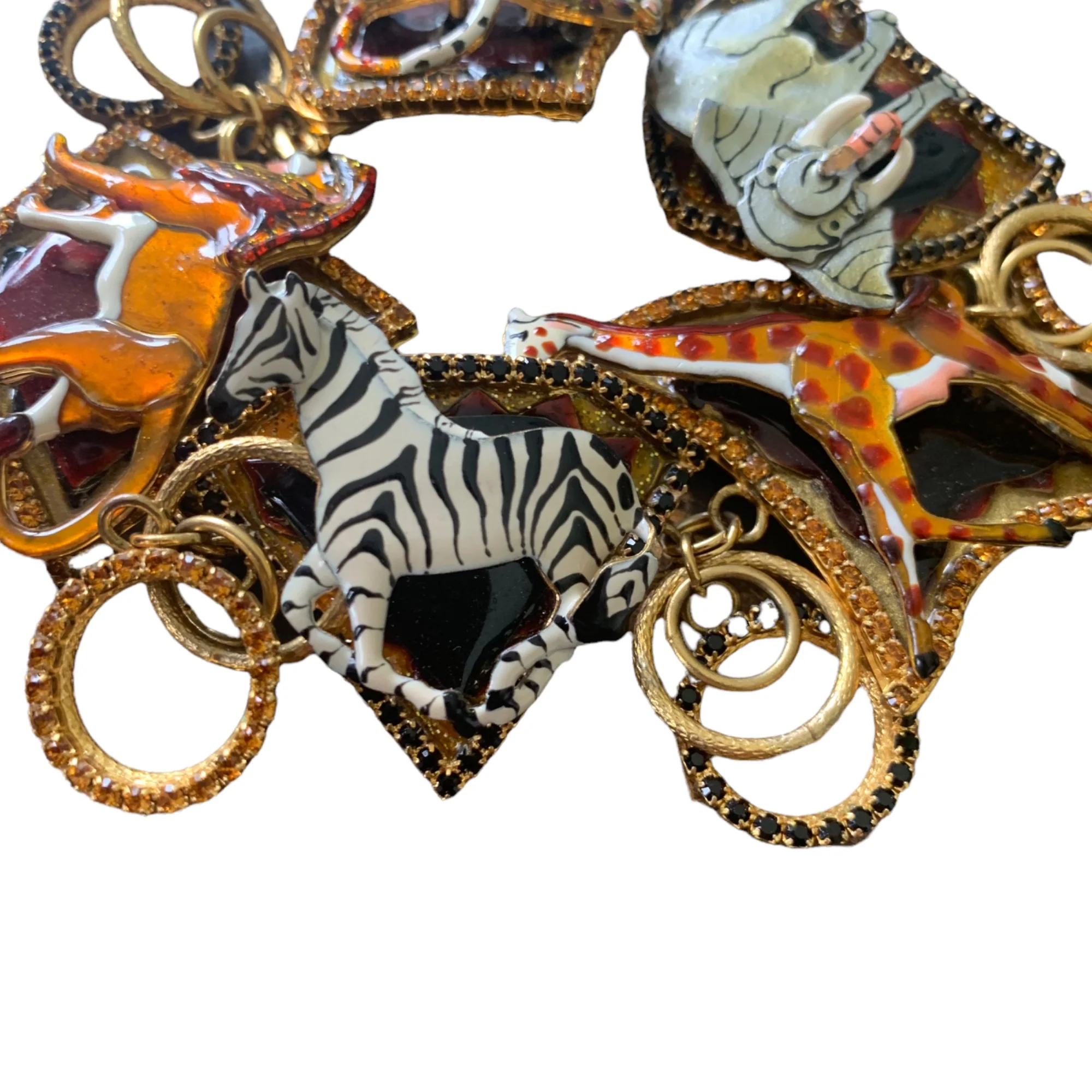 Lunch At The Ritz Enamel Safari Animals Bracelet By Lunch At The Ritz - Image 4