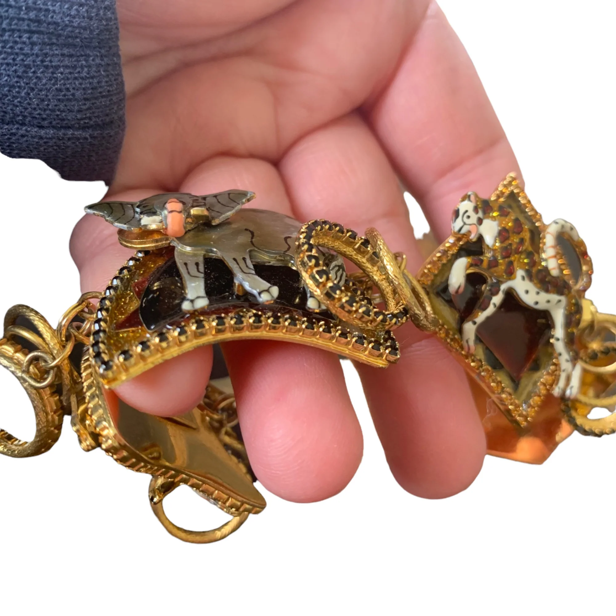 Lunch At The Ritz Enamel Safari Animals Bracelet By Lunch At The Ritz - Image 6