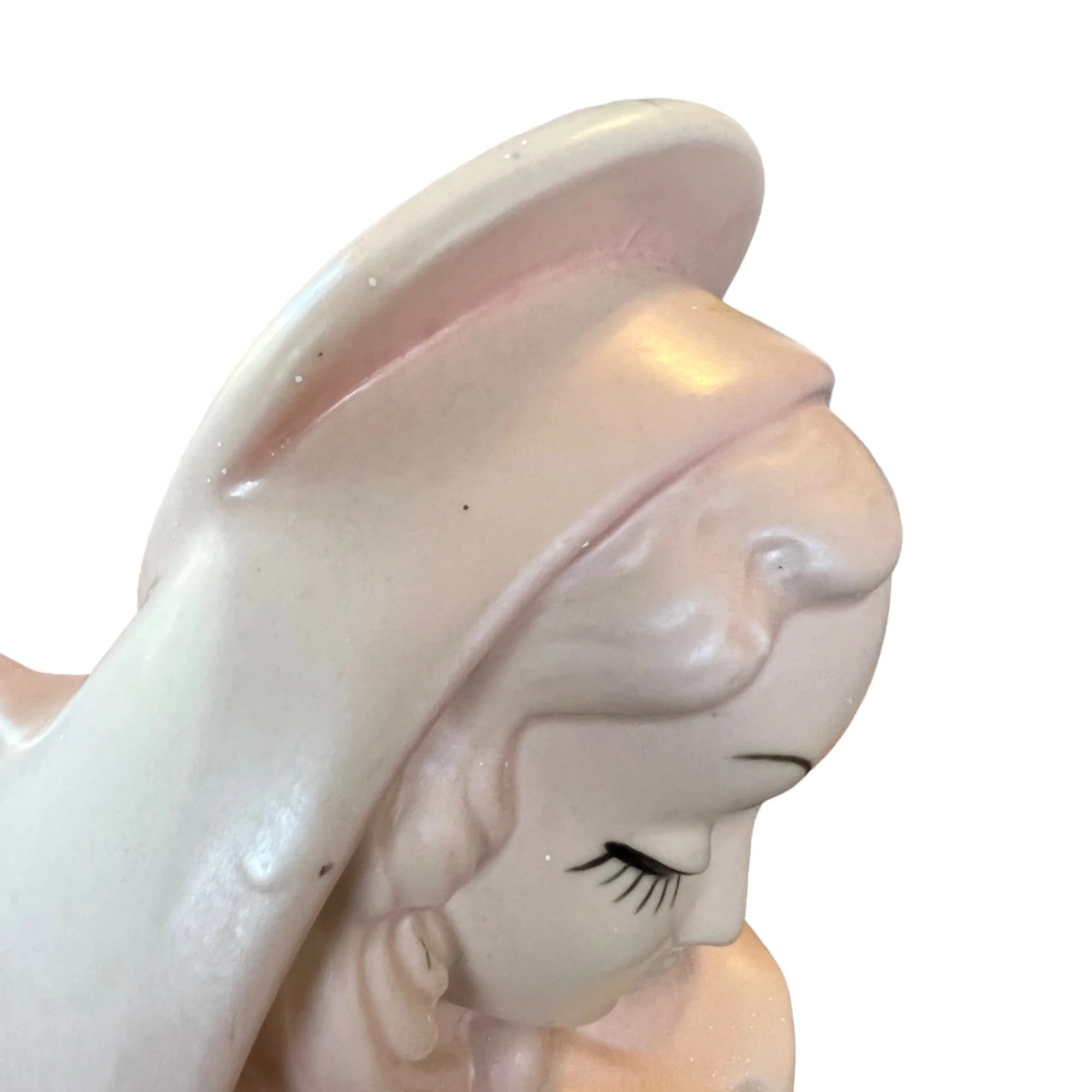 Madonna And Child Pastel Pink Planter Vase By Hull - Image 3