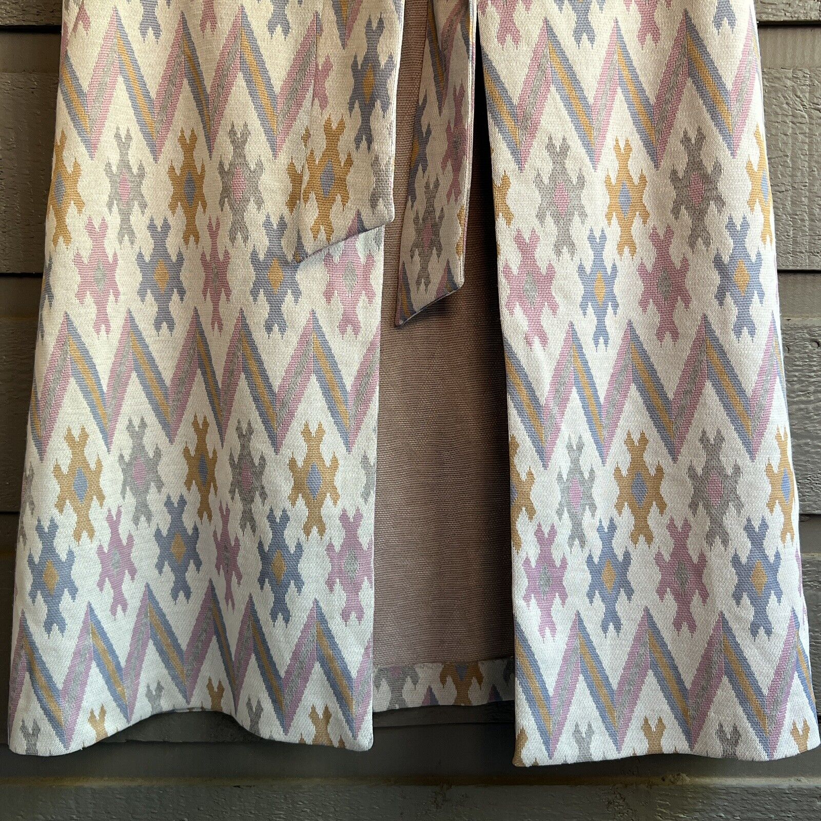 70s Aztec Native Knit Tie Wrap Long Cardigan Size 14 By Malouf of Dallas - Image 6
