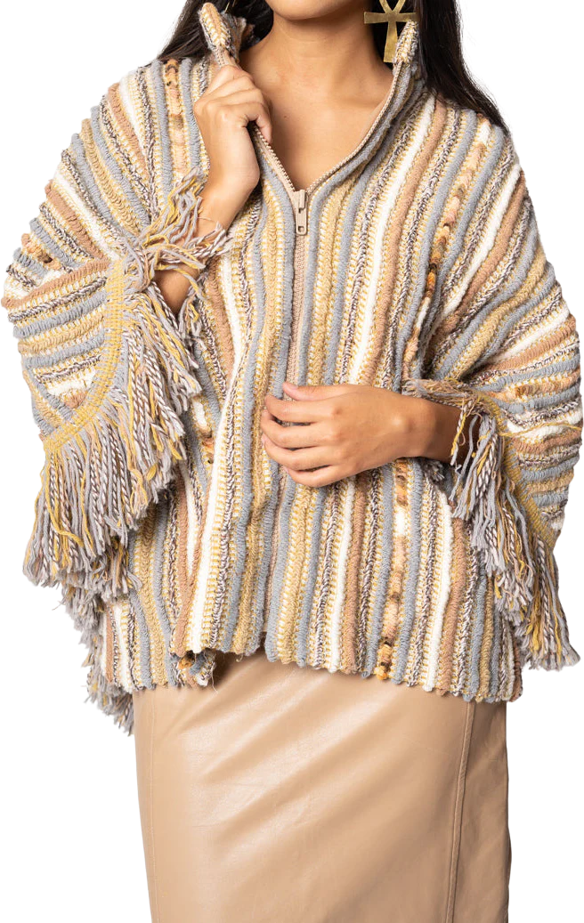 Marfa Stripe Poncho by Jason David