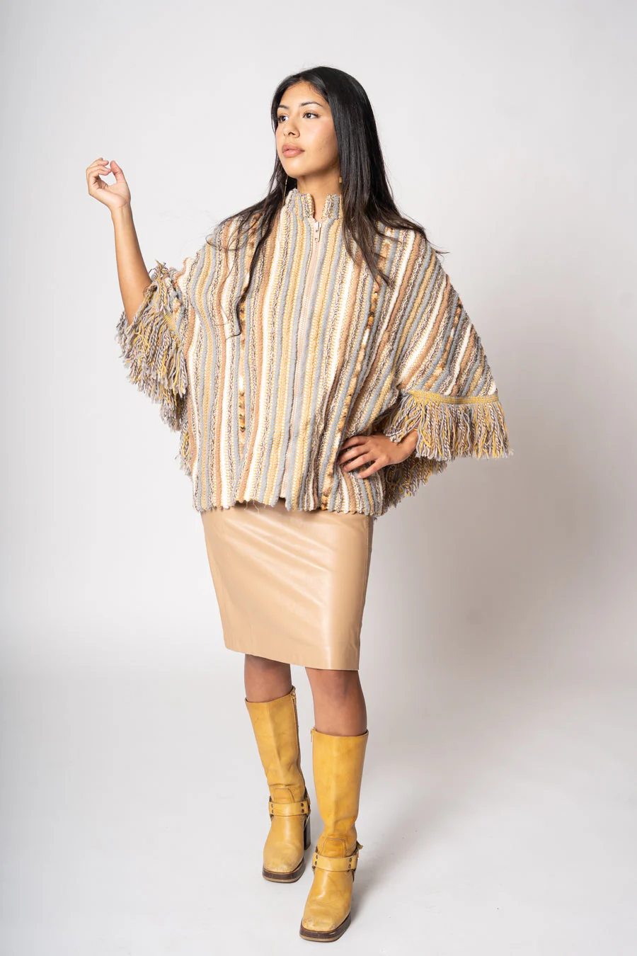 Marfa Stripe Poncho by Jason David - Image 6