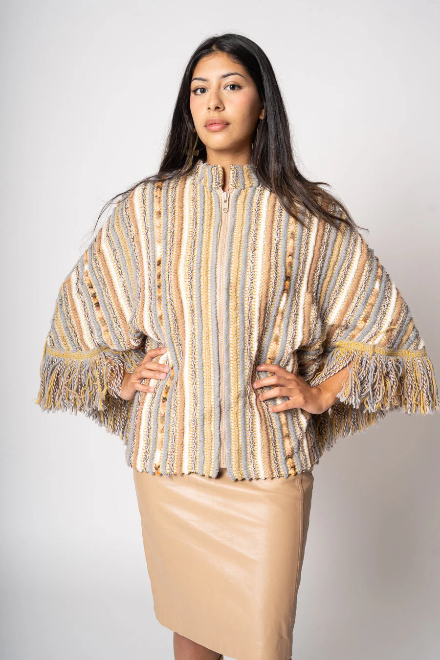 Marfa Stripe Poncho by Jason David - Image 8