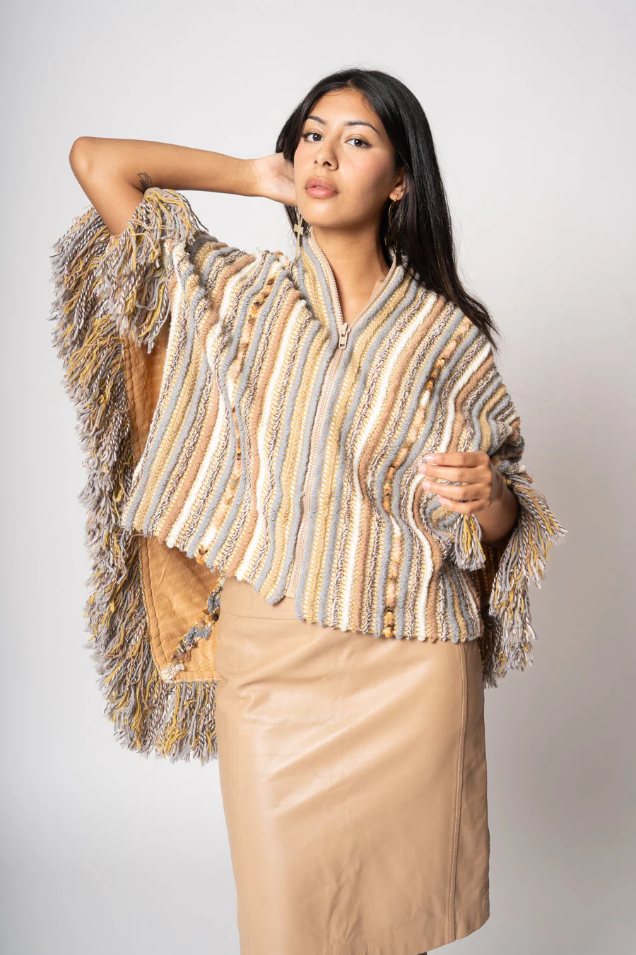 Marfa Stripe Poncho by Jason David - Image 9