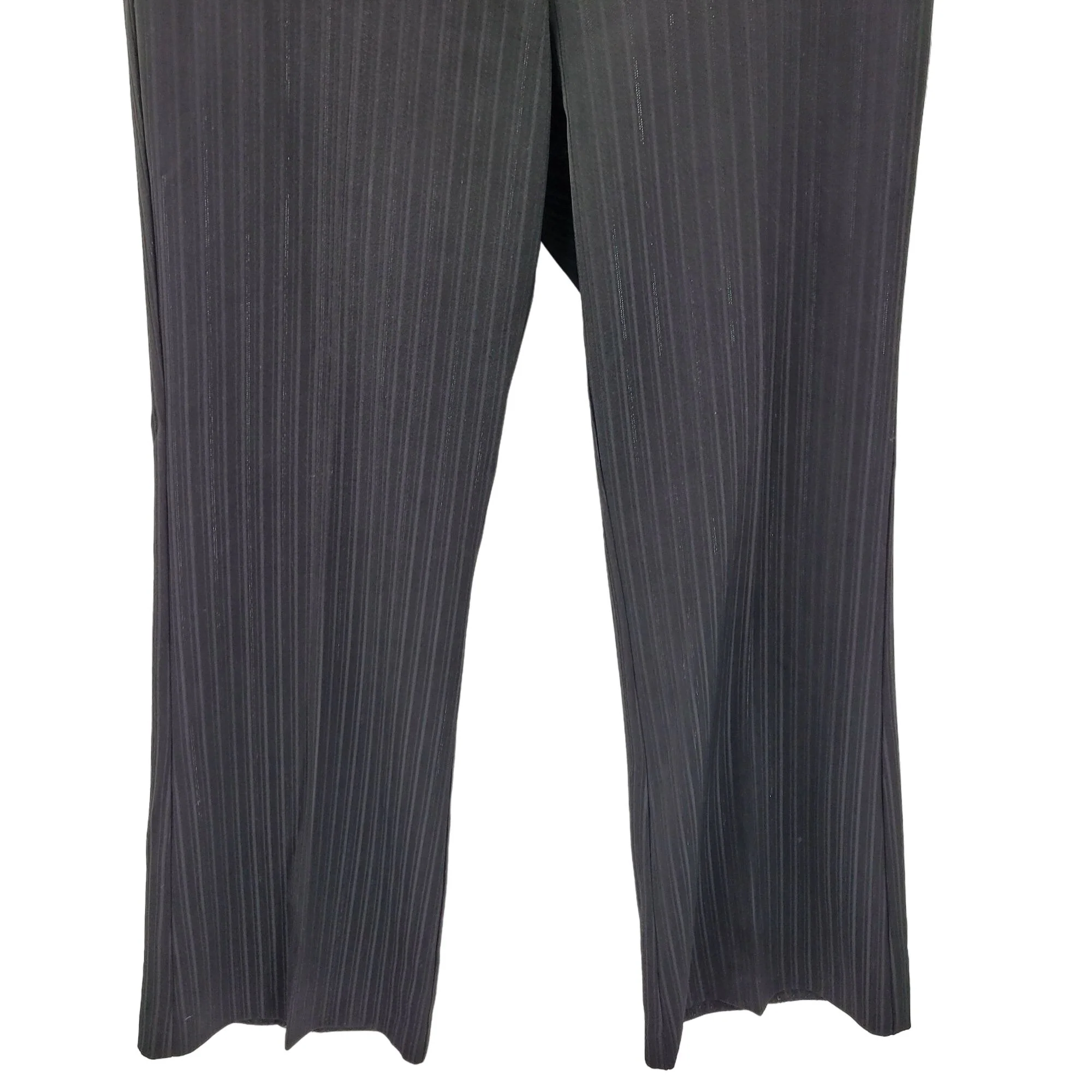 Margaret M Pants High Rise Flare Tuxedo Metallic Striped Black 12 Slimming by Margaret M - Image 5