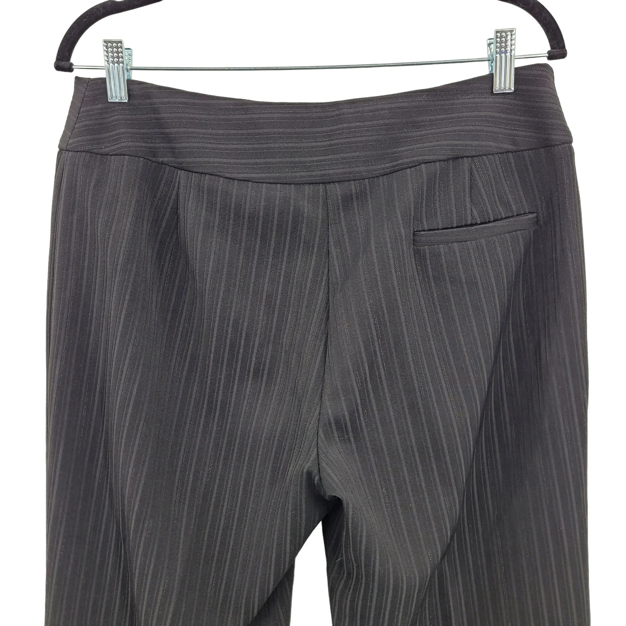 Margaret M Pants High Rise Flare Tuxedo Metallic Striped Black 12 Slimming by Margaret M - Image 7