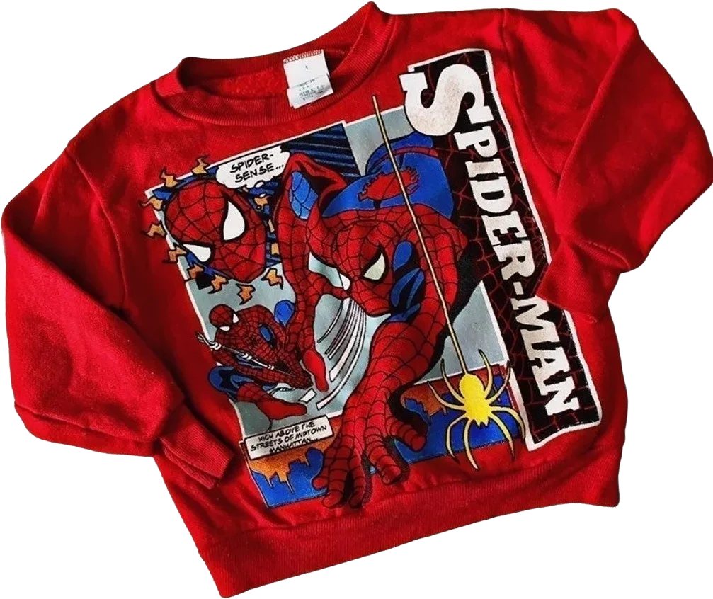 Marvel Spiderman Youth Crewneck Sweatshirt Usa By Marvel