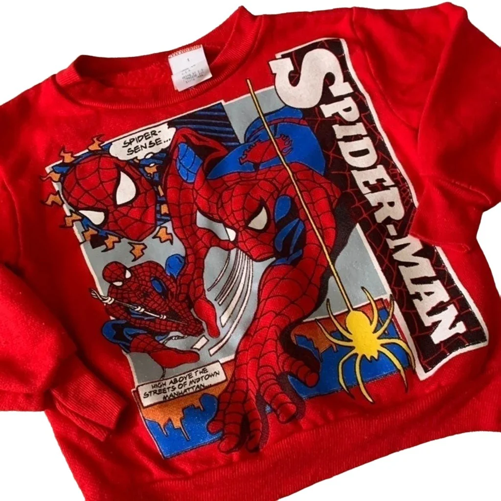 Marvel Spiderman Youth Crewneck Sweatshirt Usa By Marvel - Image 3