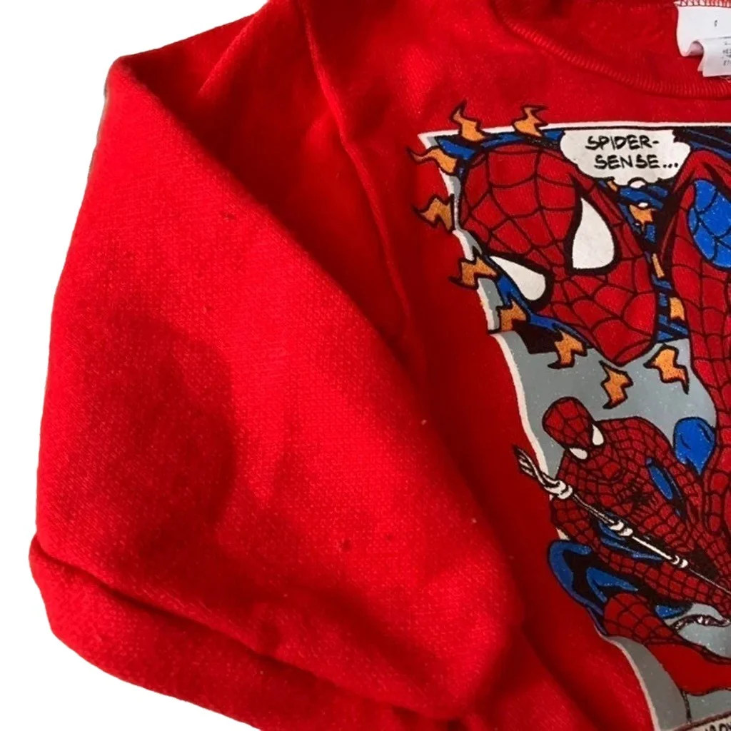 Marvel Spiderman Youth Crewneck Sweatshirt Usa By Marvel - Image 4