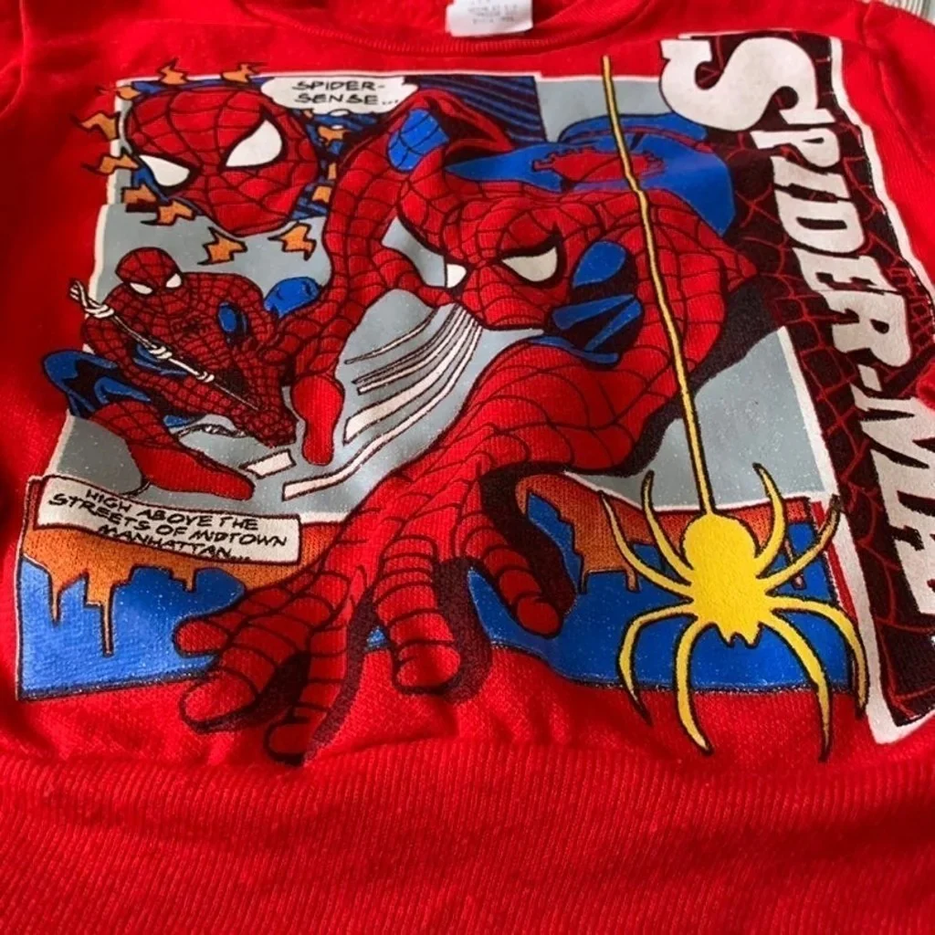 Marvel Spiderman Youth Crewneck Sweatshirt Usa By Marvel - Image 5