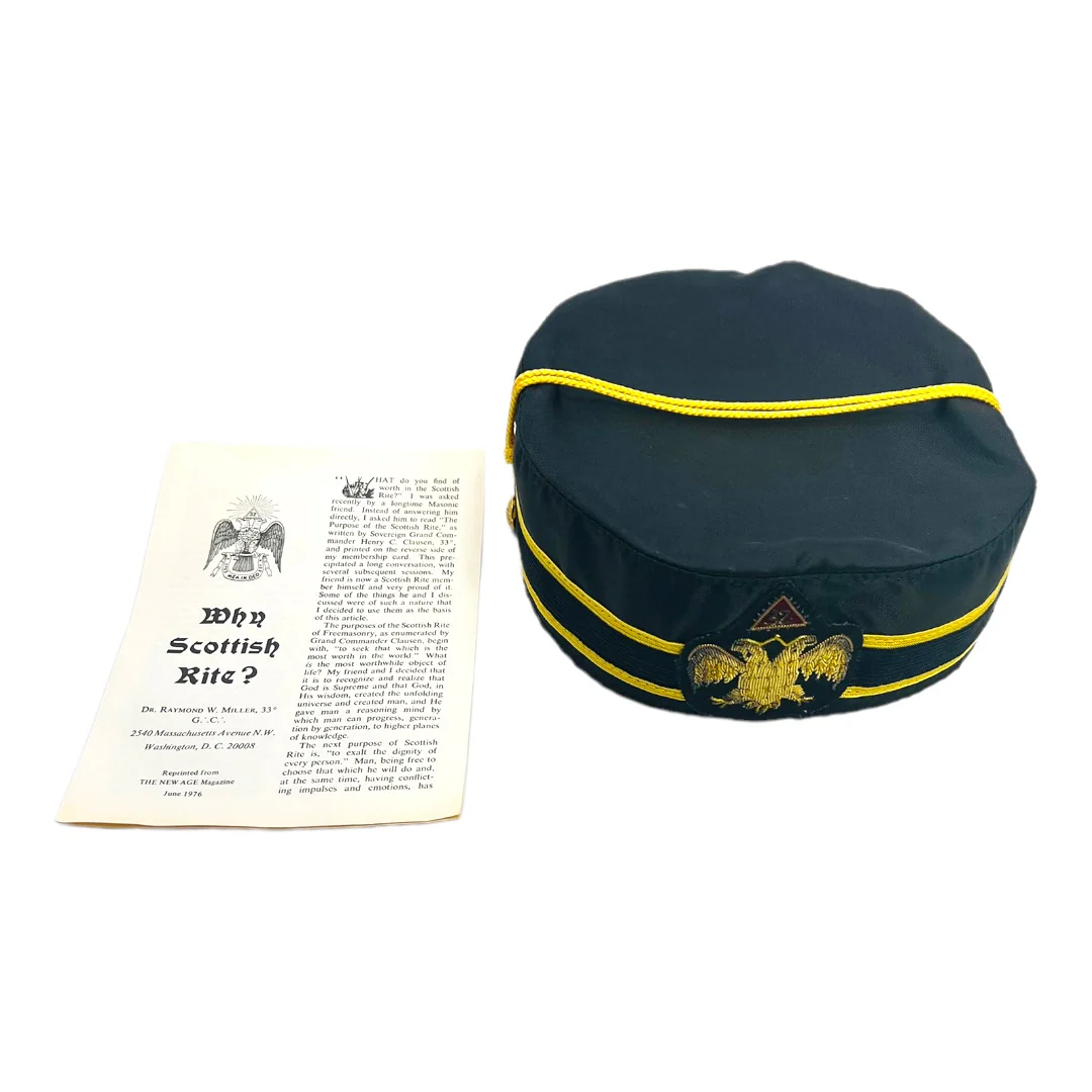 Masonic 32nd Degree Vintage Scottish Rite Cap - Image 2