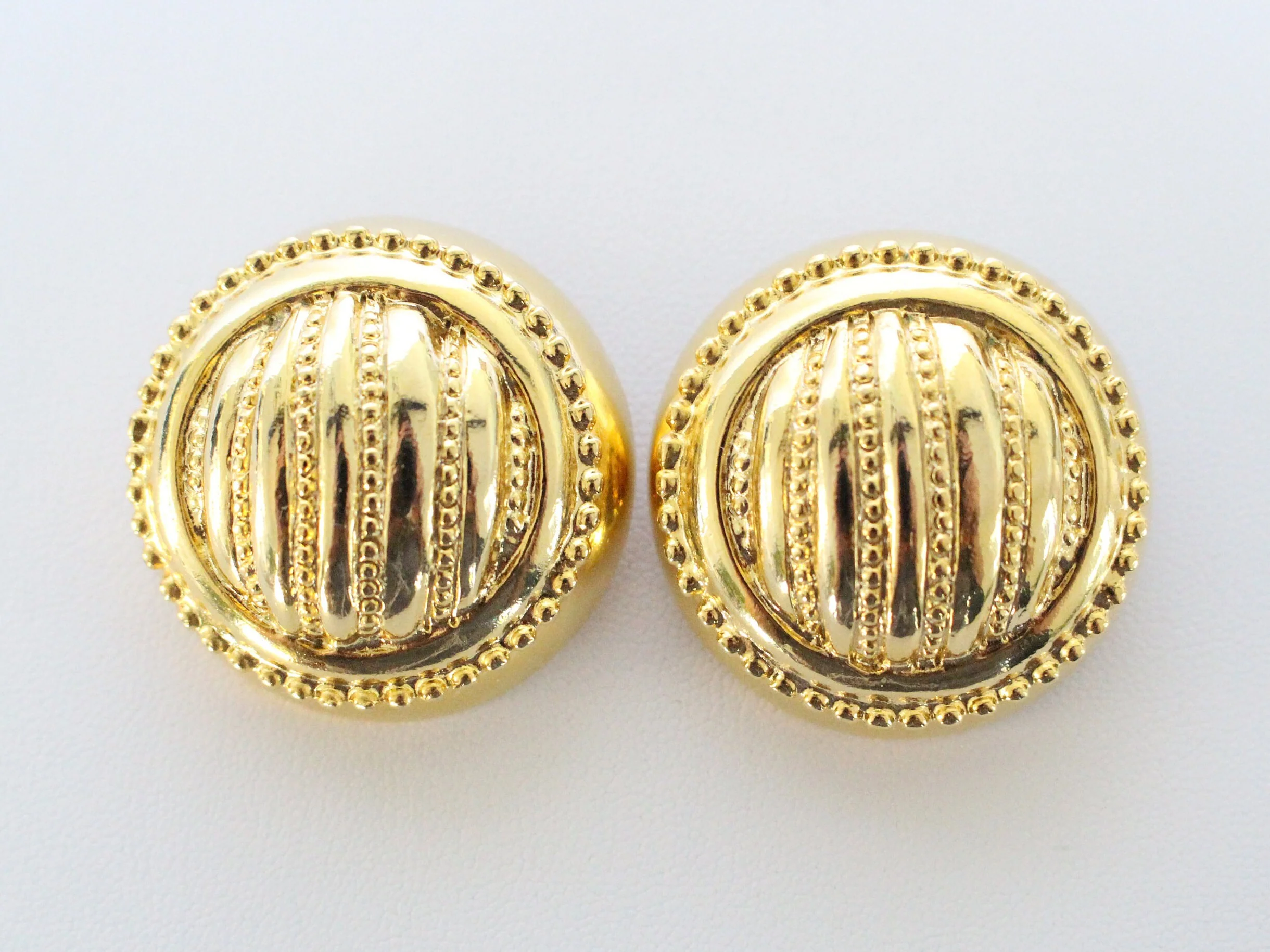 Massive Bijou Runway Clip-On Statement Earrings Gold Huge Classic Chic by Bijou Runway - Image 3