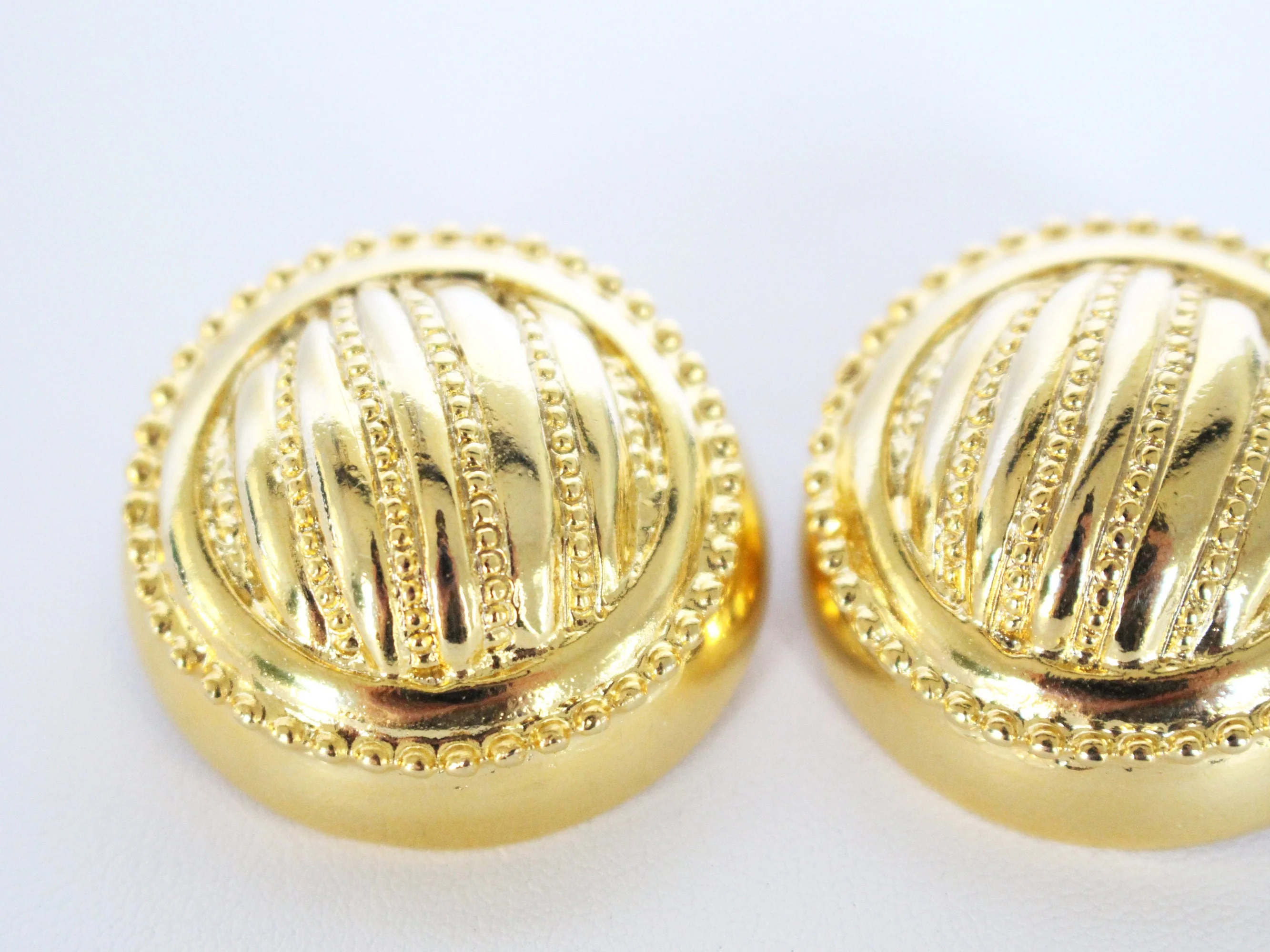 Massive Bijou Runway Clip-On Statement Earrings Gold Huge Classic Chic by Bijou Runway - Image 4