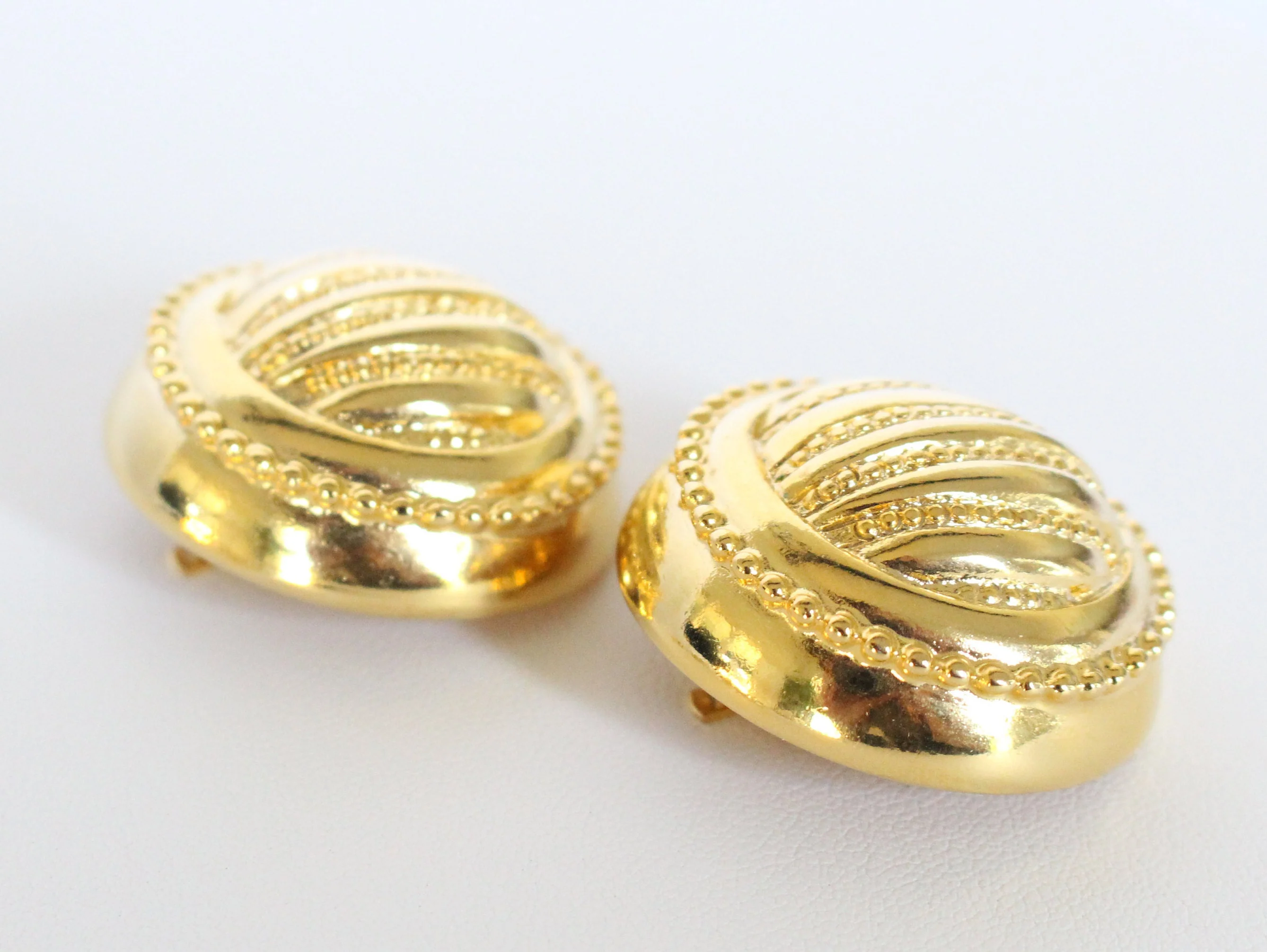 Massive Bijou Runway Clip-On Statement Earrings Gold Huge Classic Chic by Bijou Runway - Image 5