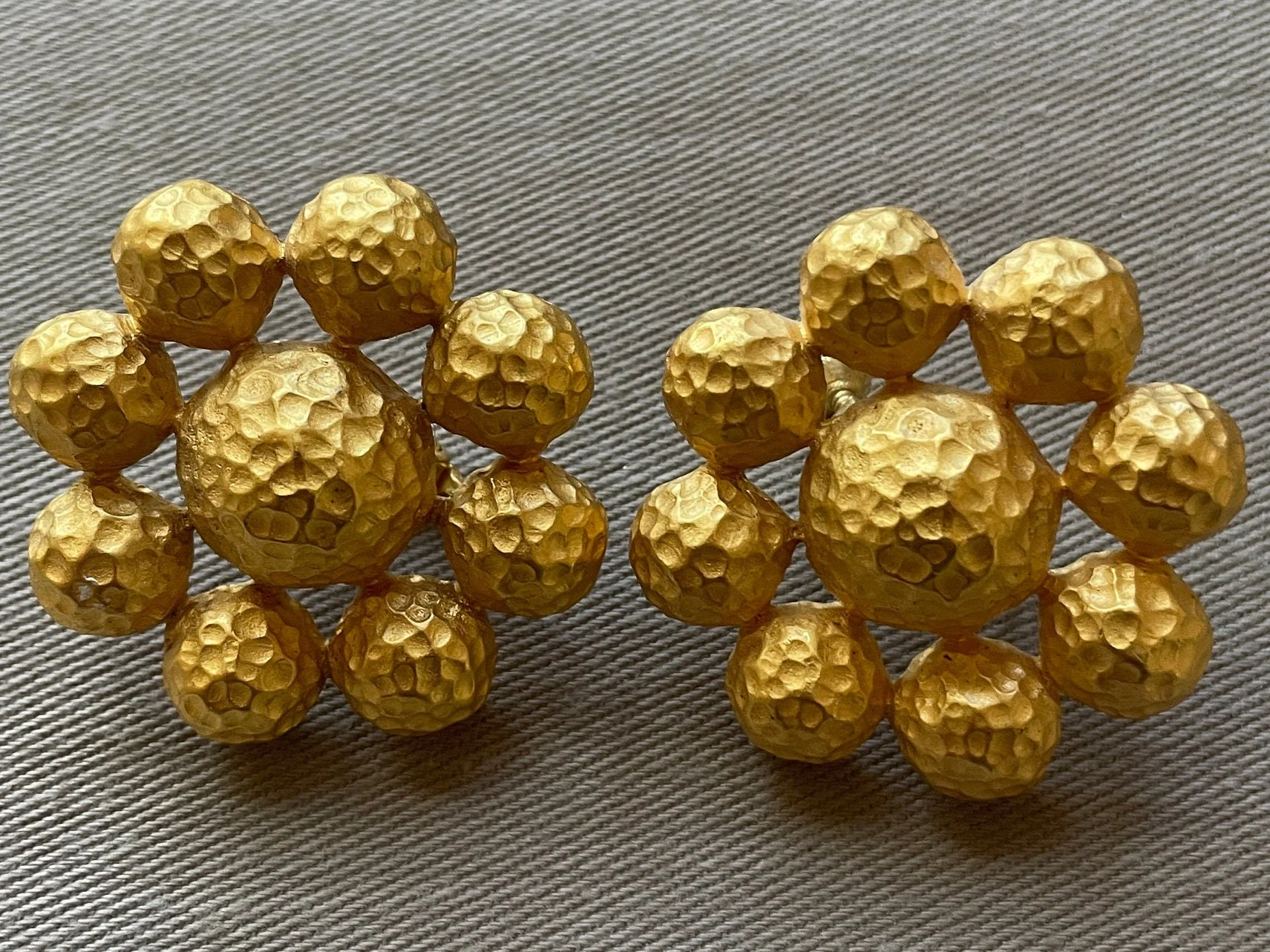 Massive Napier Etruscan Modernist Clip On Statement Earrings by Napier - Image 2