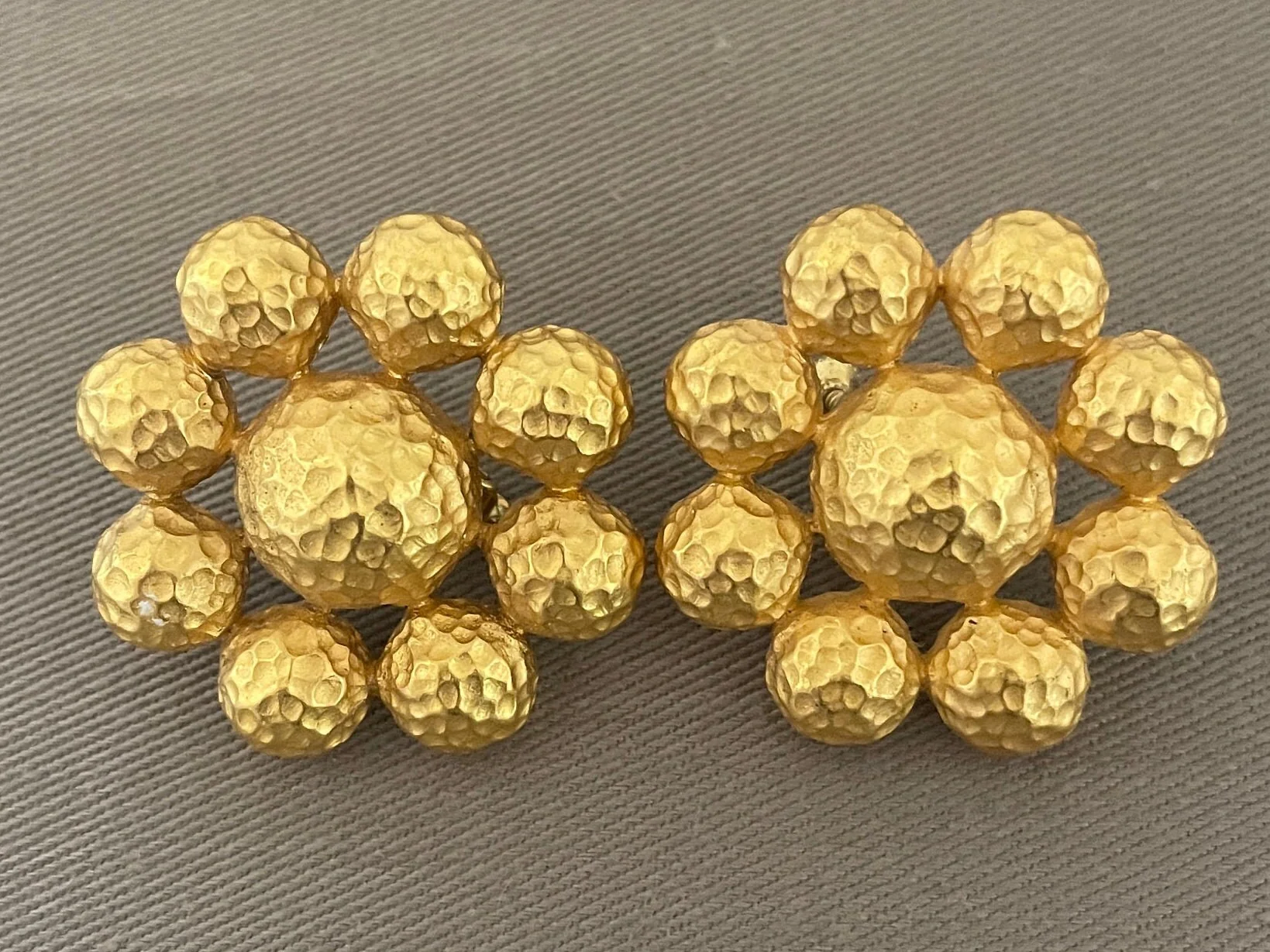 Massive Napier Etruscan Modernist Clip On Statement Earrings by Napier - Image 3