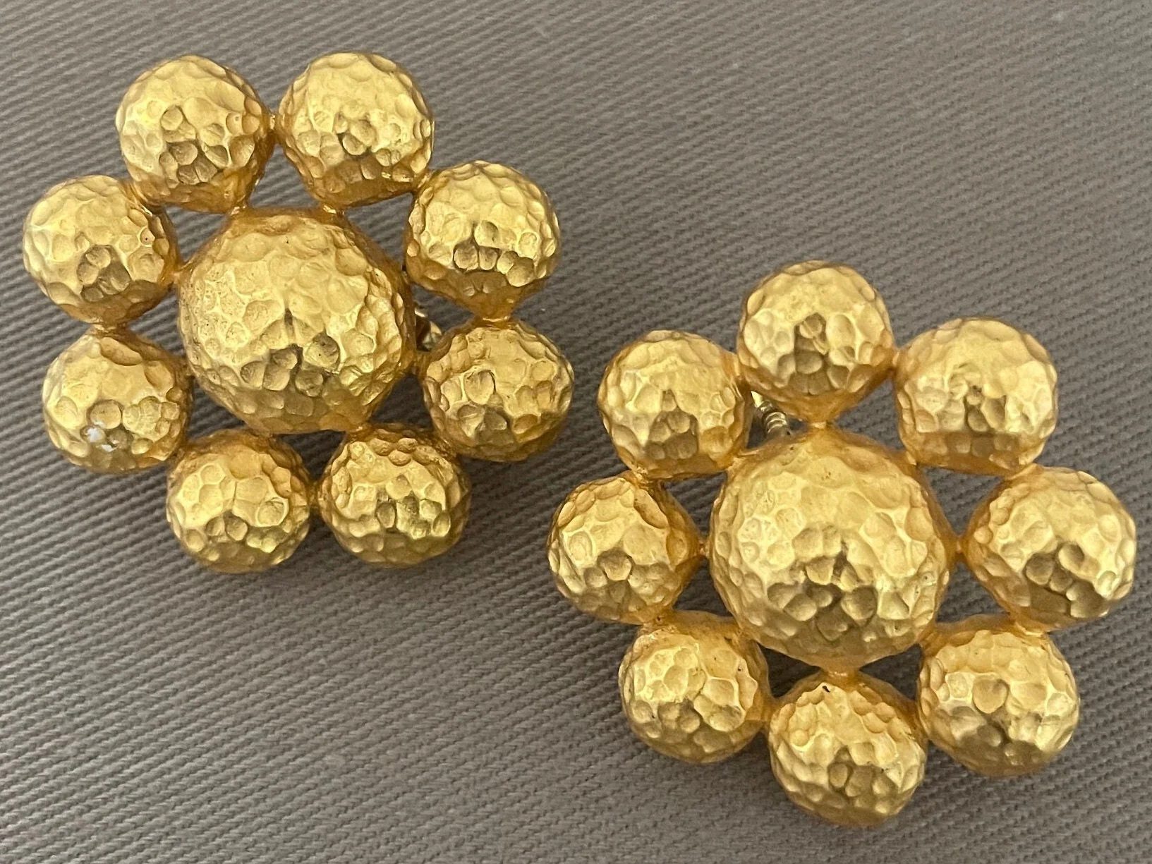 Massive Napier Etruscan Modernist Clip On Statement Earrings by Napier - Image 4