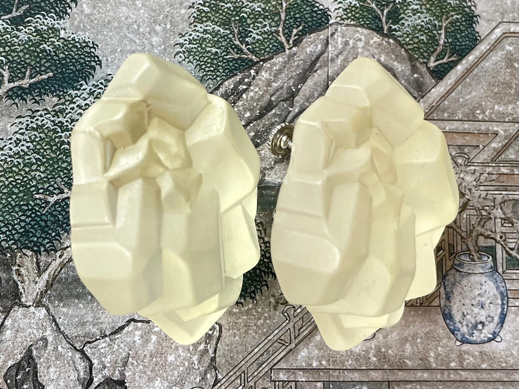 Massive Napier Lucite Sculptural Ice Block Clip On Statement Earrings by Napier - Image 3