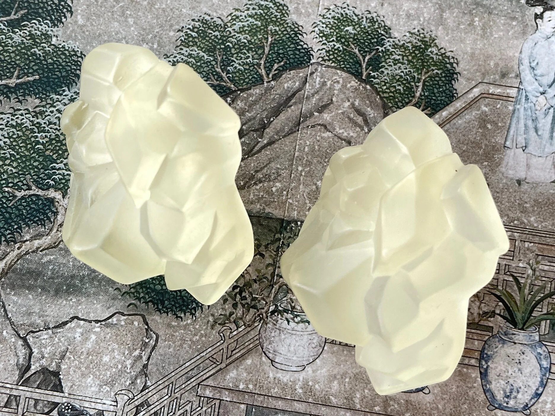 Massive Napier Lucite Sculptural Ice Block Clip On Statement Earrings by Napier - Image 4
