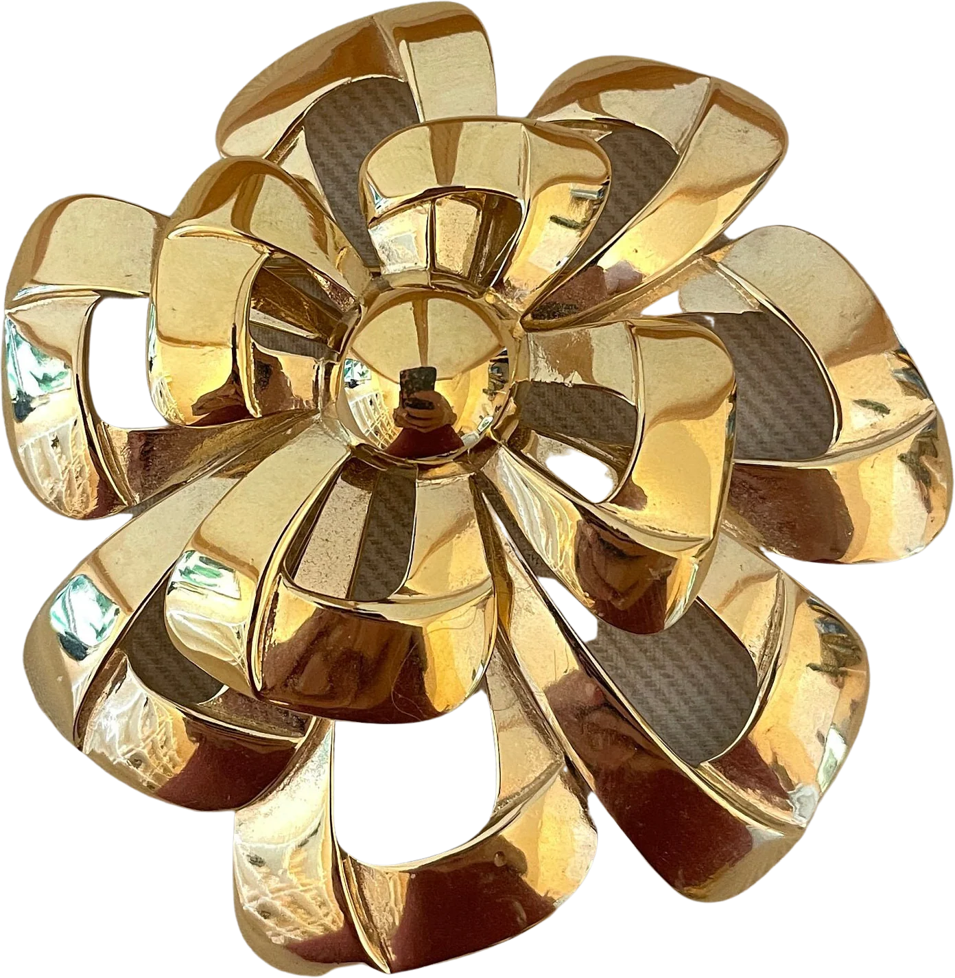 Massive Ribbon Bow Vintage Brooch Pin by Trifari