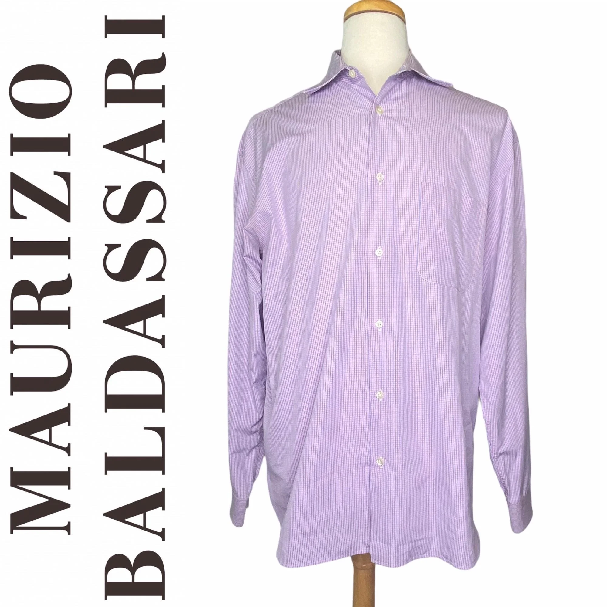 Maurizio Baldassari Long Sleeve Plaid Dress Shirt by Maurizio Baldassari - Image 2