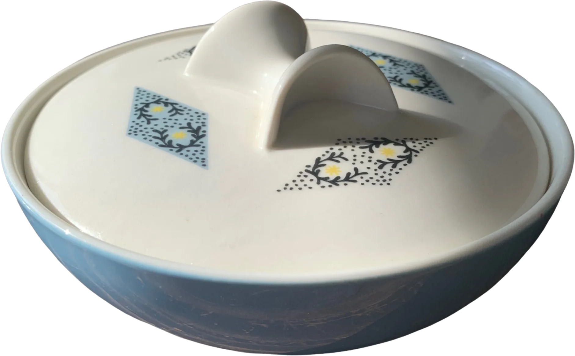 Mcm Ben Seibel Iroquois Blue Diamonds Sugar Bowl