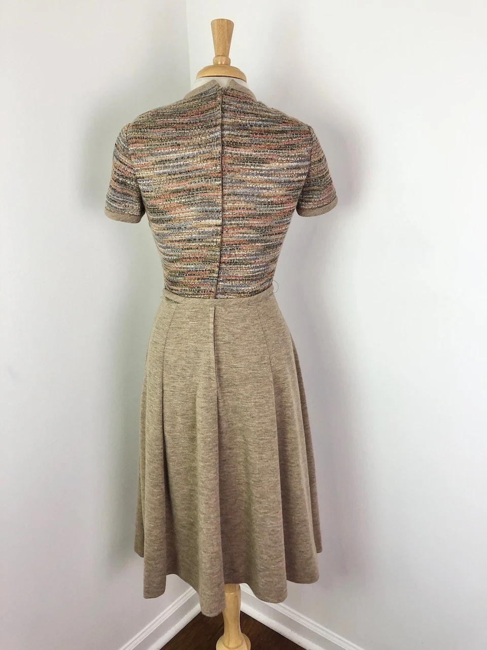 Medium To Large Vintage 70s Two Piece Space Knit Dress and Sweater Set New York by Stephan Casuals - Image 2