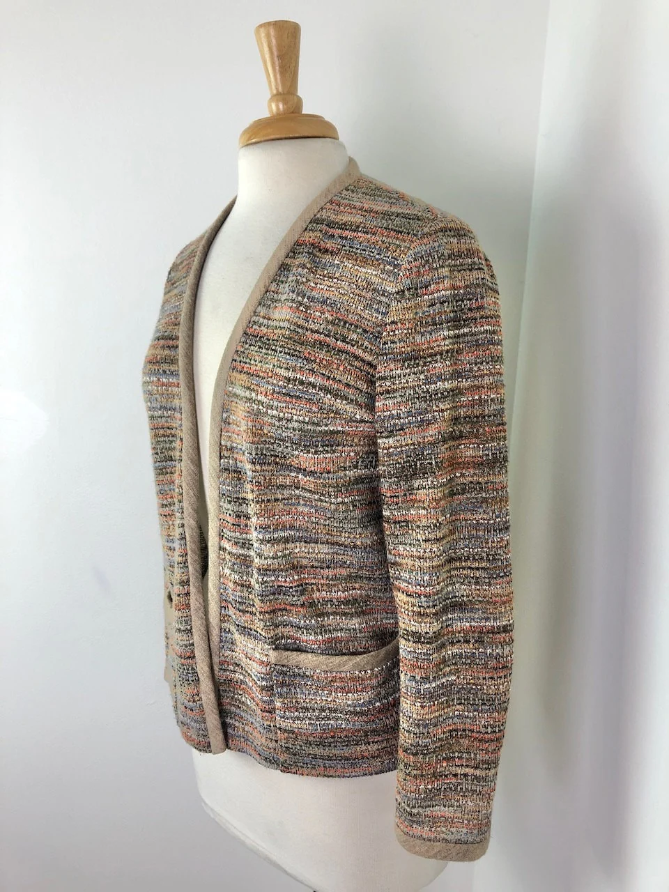 Medium To Large Vintage 70s Two Piece Space Knit Dress and Sweater Set New York by Stephan Casuals - Image 8